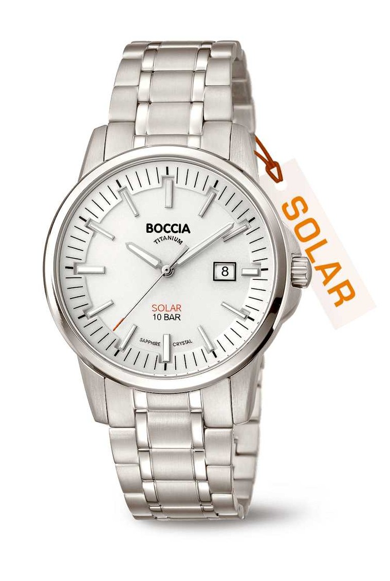 Boccia Herren Armbanduhr 3643-03 Titan Solar