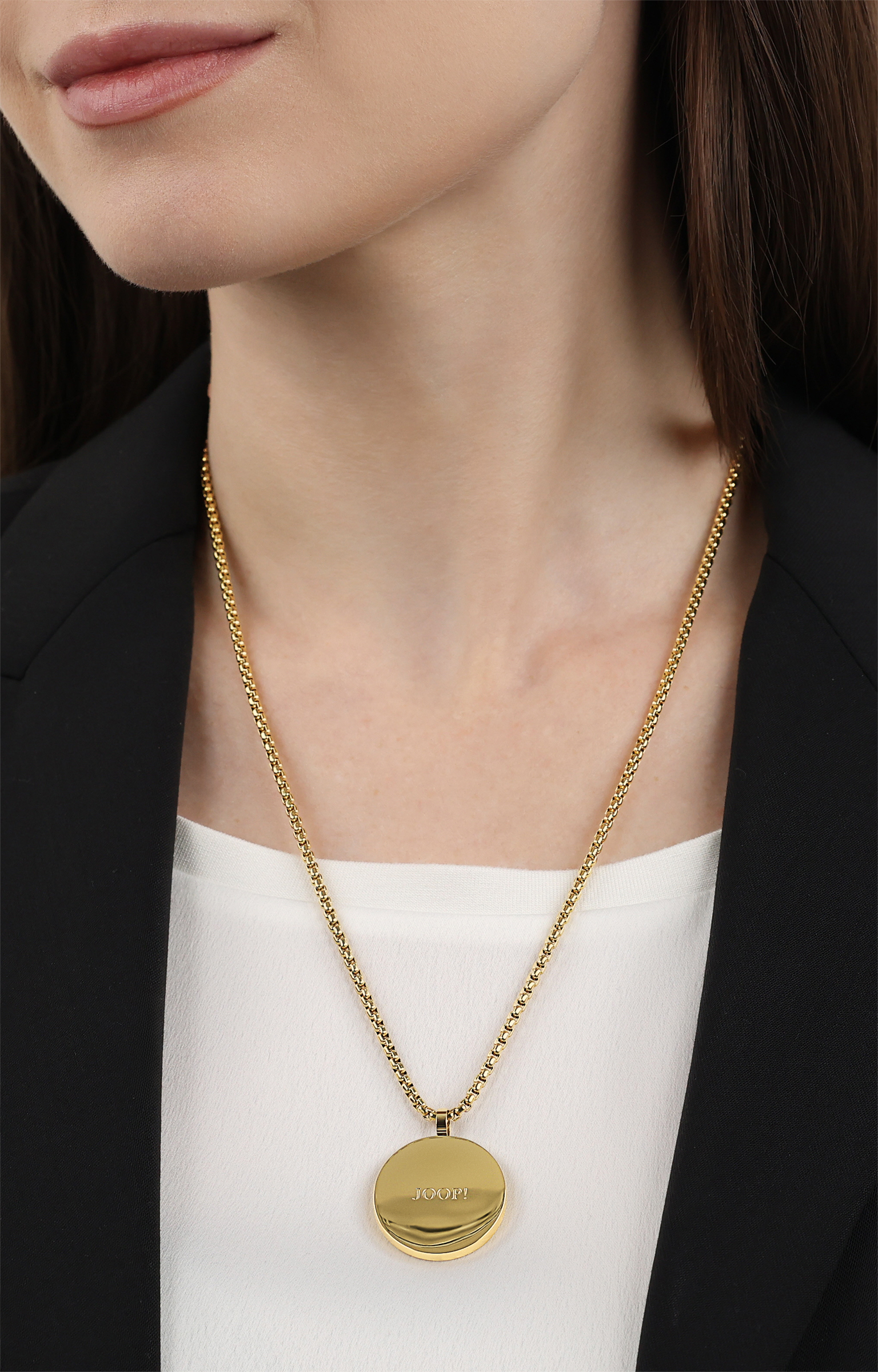 Joop! Damen Halskette 2100961 Edelstahl gelbgold IP synth. Zirkonia