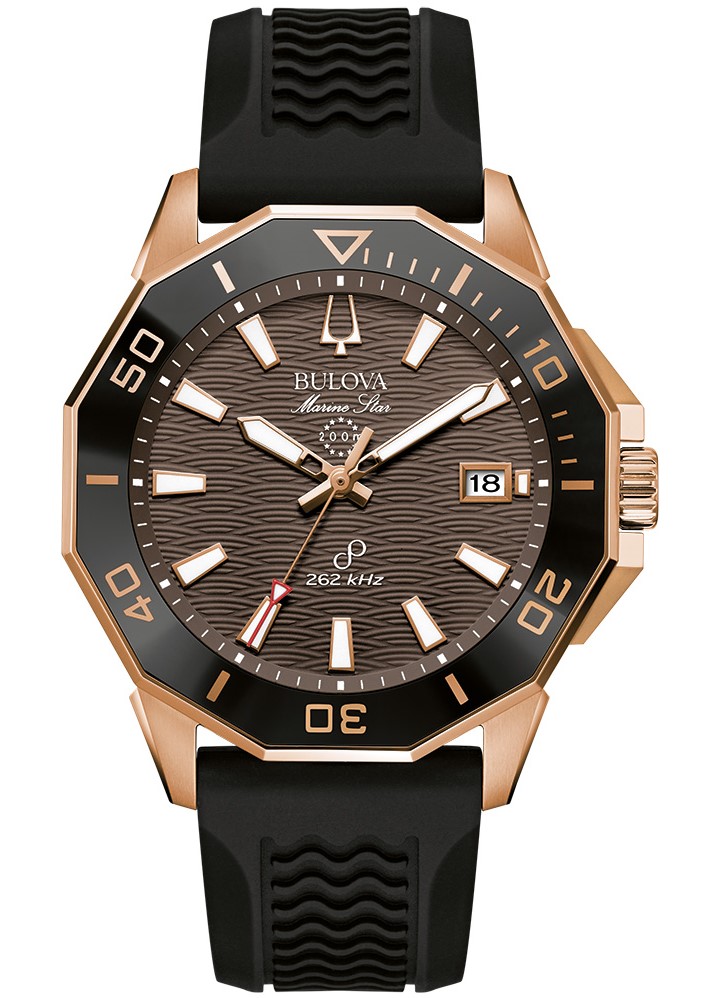 Bulova Herren Armbanduhr 98B421 Marine Star Edelstahl roségold IP  