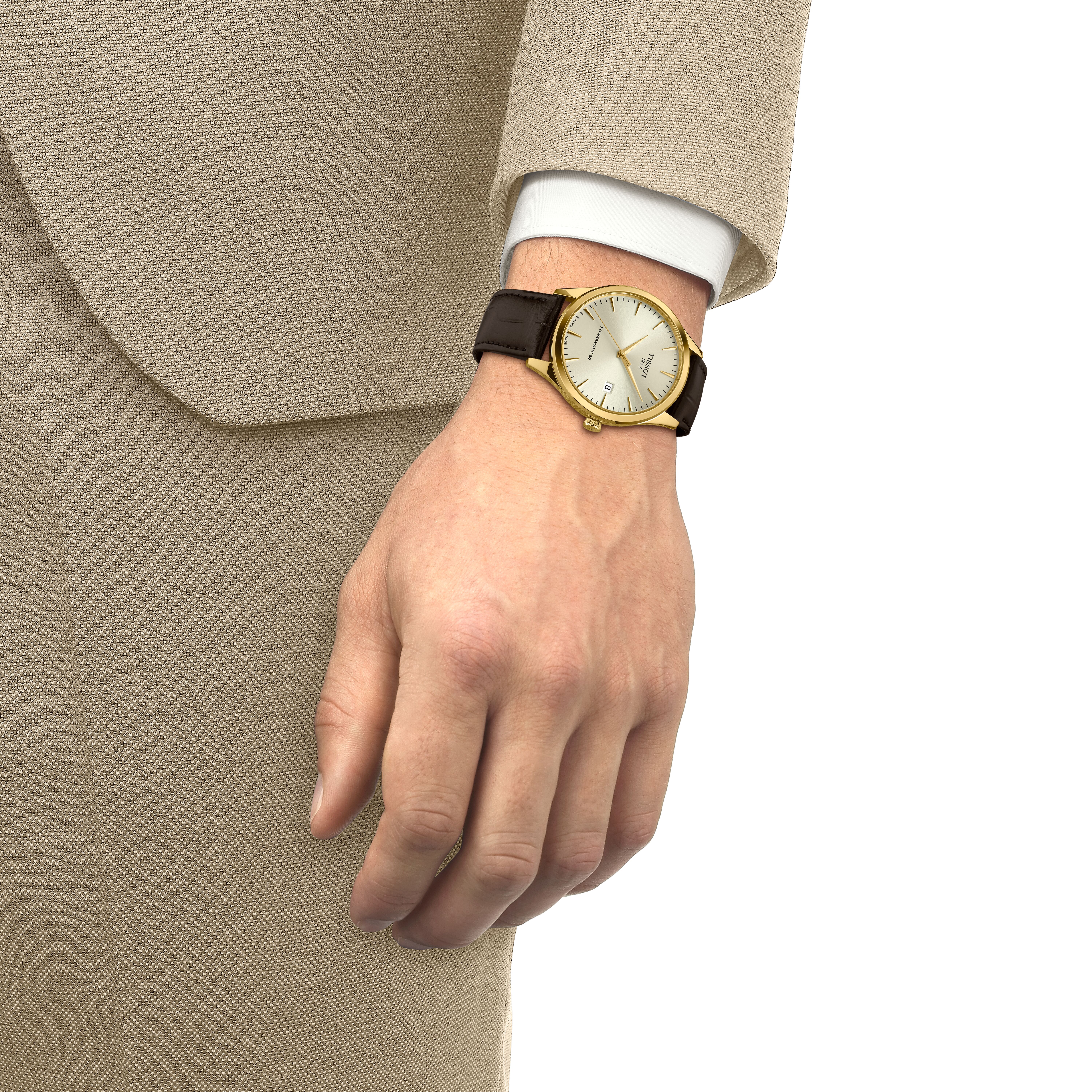 Tissot Herren Armbanduhr T158.407.36.261.00 Classic Dream 40 mm Automatik Lederband braun