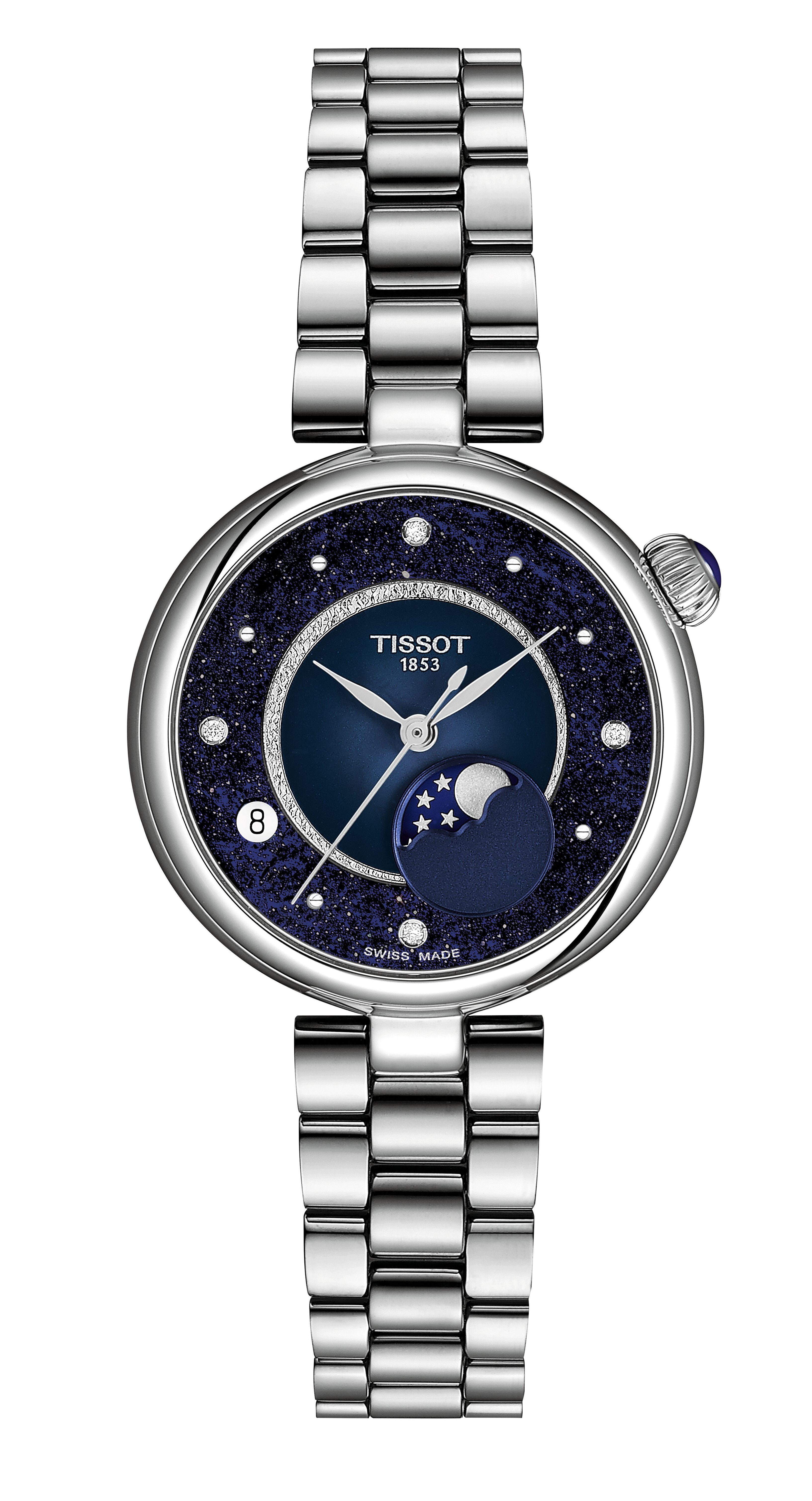 Tissot Damen Armbanduhr T152.223.11.496.00 Desir 29,6mm mit Mondphase und Diamanten