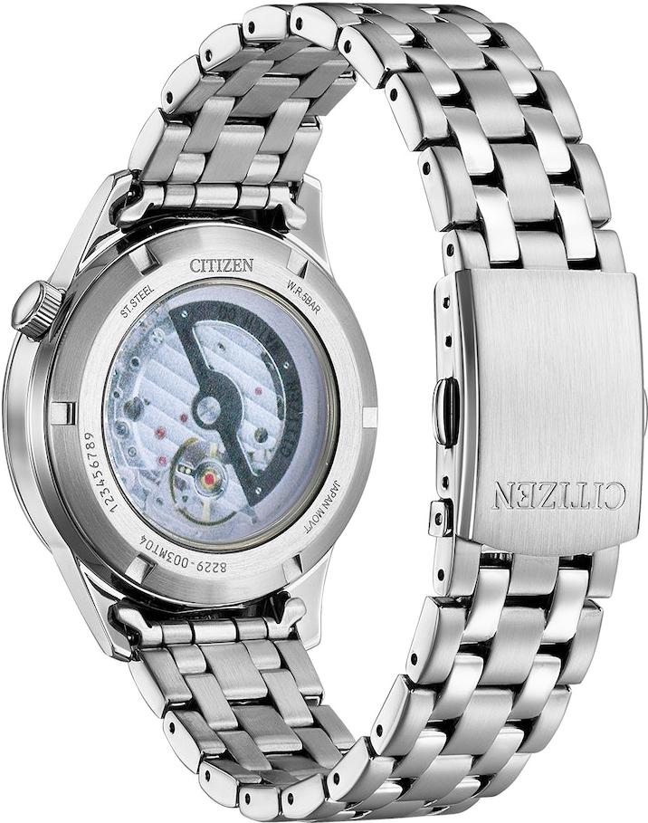 Citizen Herren Armbanduhr NH9131-73L Automatik Edelstahl Open Heart