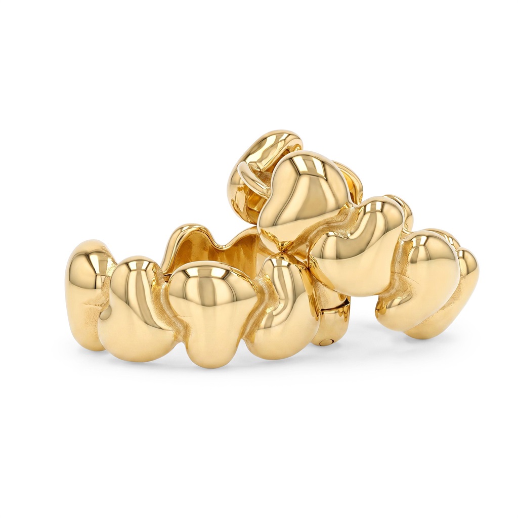 Tom Tailor Damen Creolen 2101827 Edelstahl goldplattiert