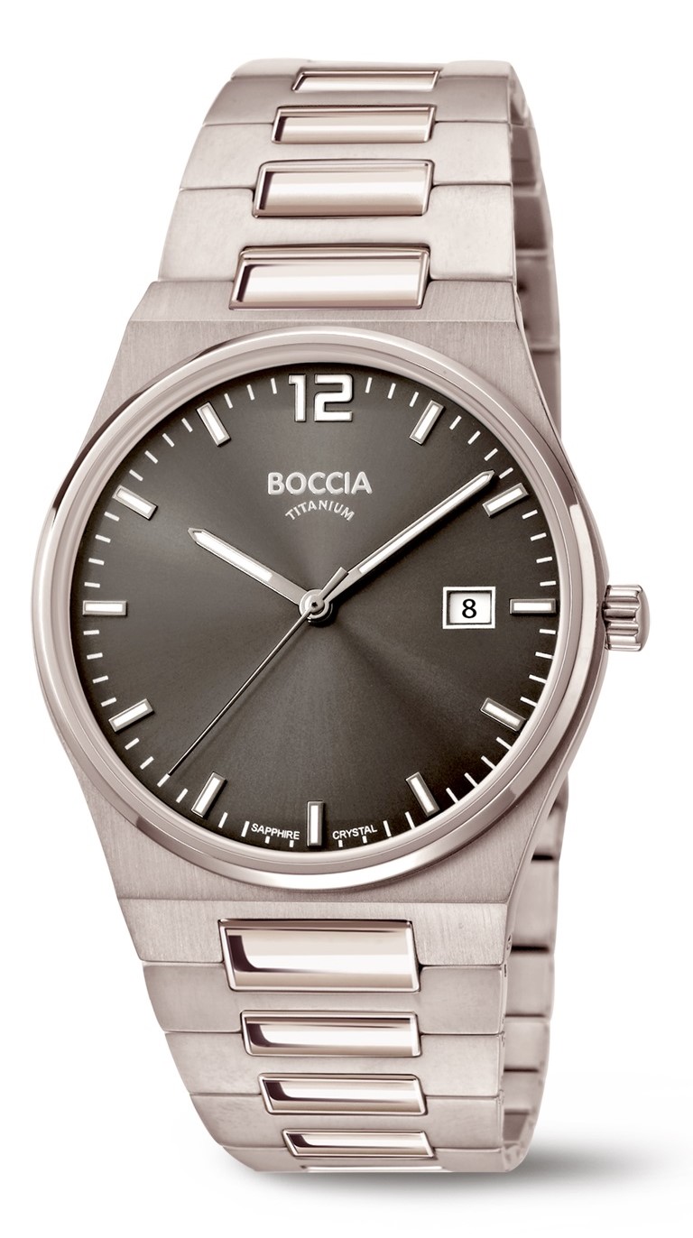 Boccia Herren Armbanduhr 3661-02 Classic Titan