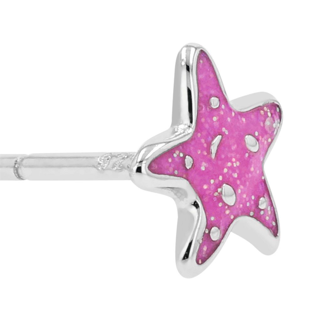Lillifee Mädchen Ohrstecker 2101018 Seestern Rosa Silber 925