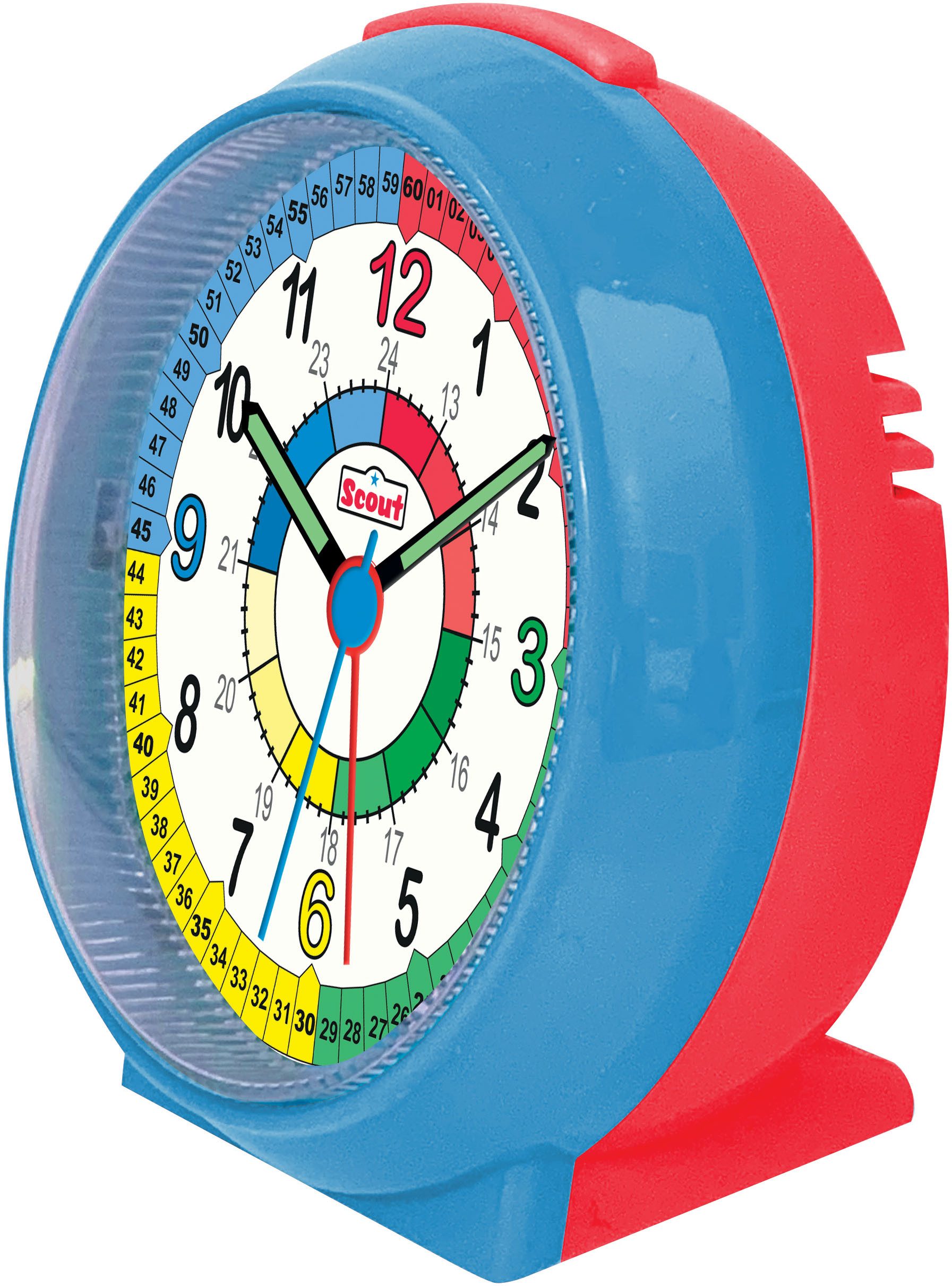 Scout Kinder Wecker 280001049 LearnTheTime hellblau rot