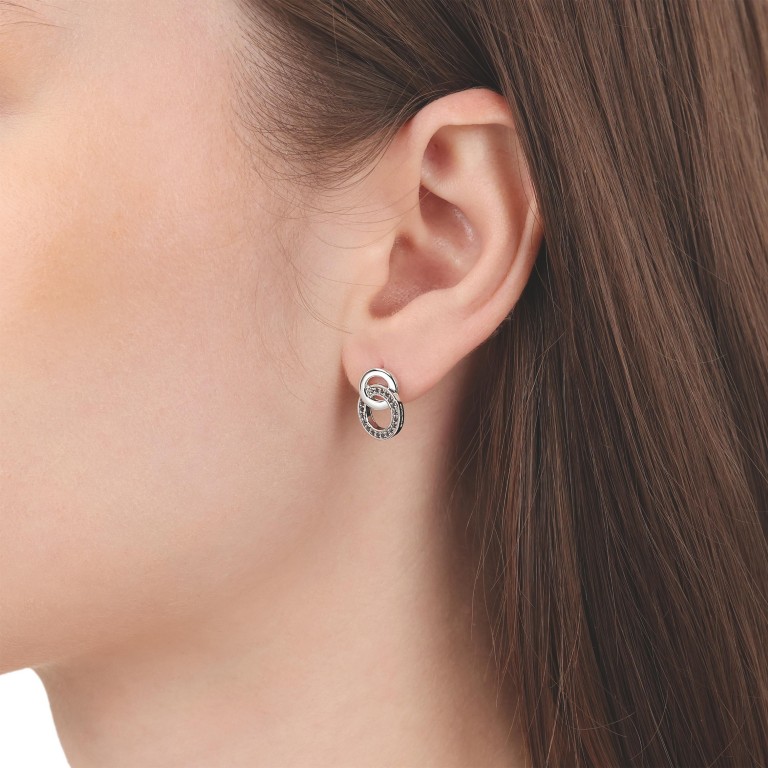 Tom Tailor Damen Ohrstecker Kreise 2100574 Silber 925 synth. Zirkonia