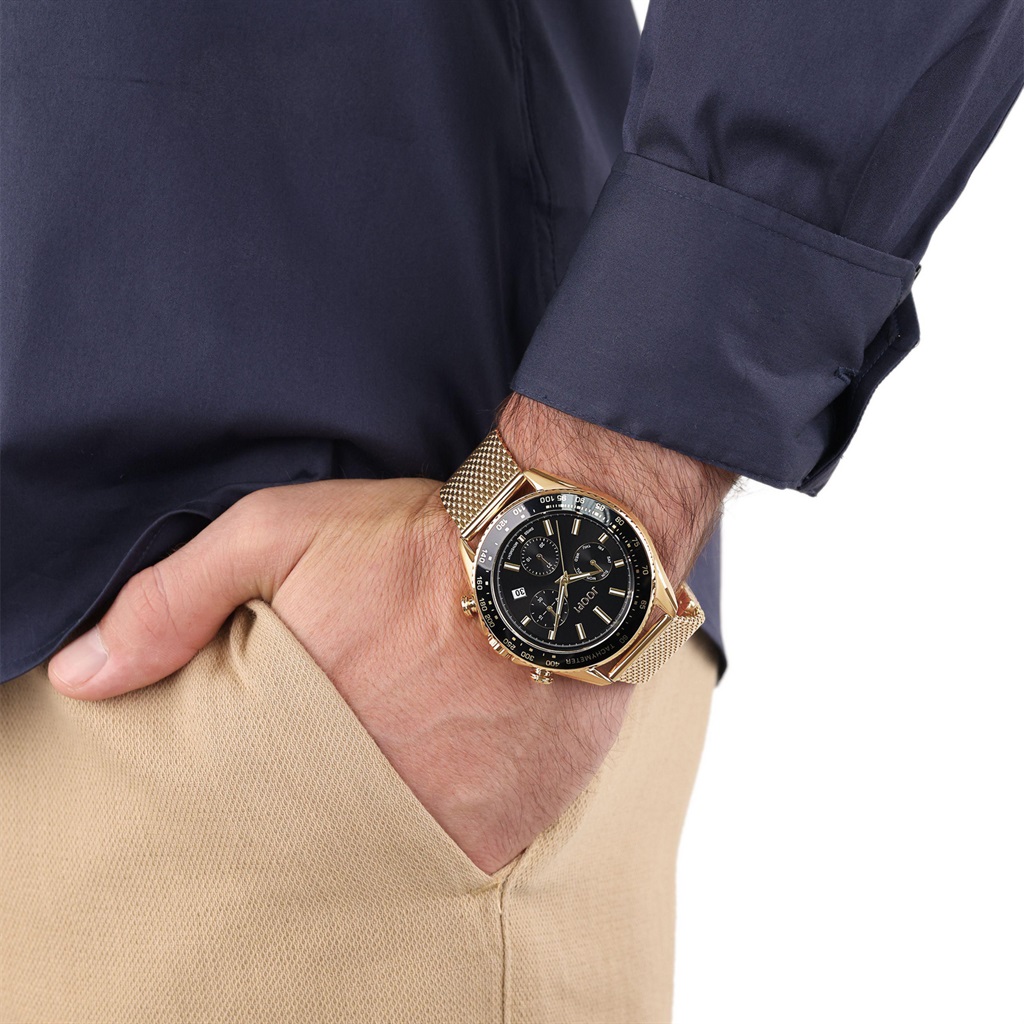 JOOP! Herren Armbanduhr 2040166 Chronograph Edelstahl gelbgold IP