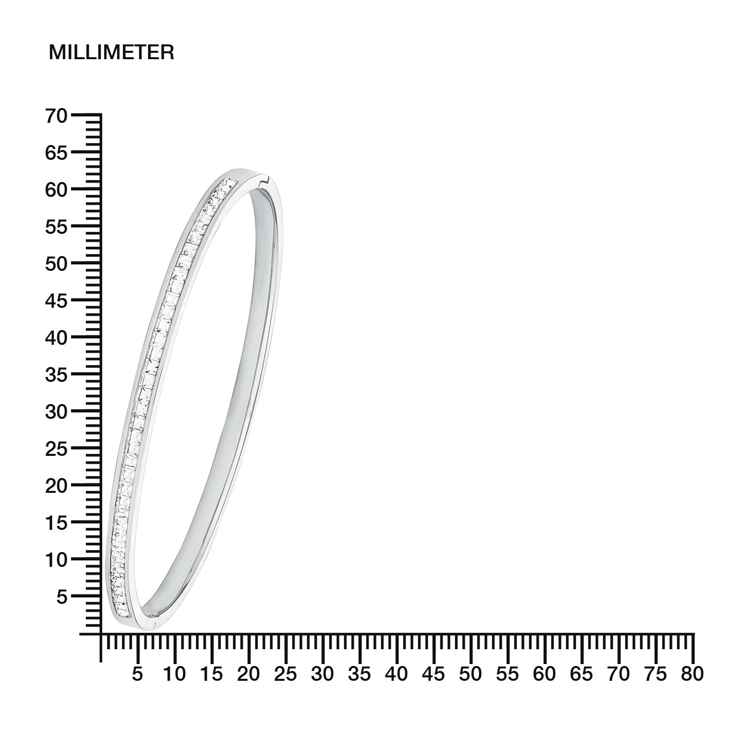 s.Oliver Damen Armreif 2018533 Edelstahl synth. Zirkonia weiß