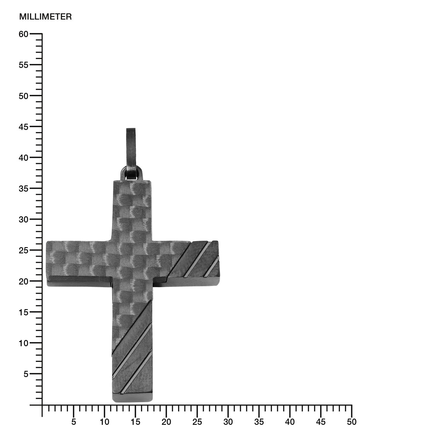 s.Oliver Herren Halskette 2022635 Edelstahl IP black Kreuz Carbon