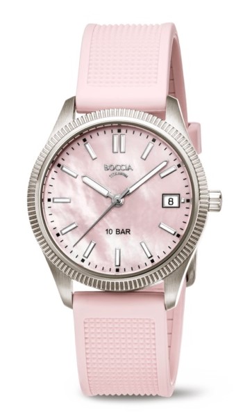 Boccia Damen Armbanduhr Trend 3356-01 Titan PU-Band rosa
