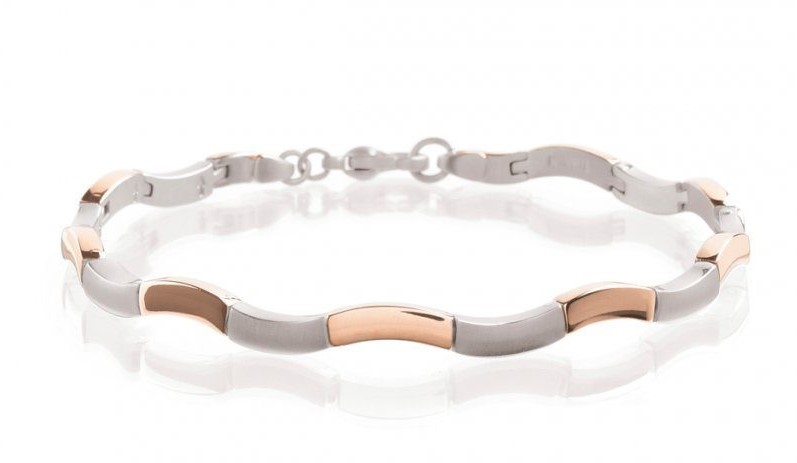 Boccia Damen Armband 0370-05 Titan bicolor roségold plattiert