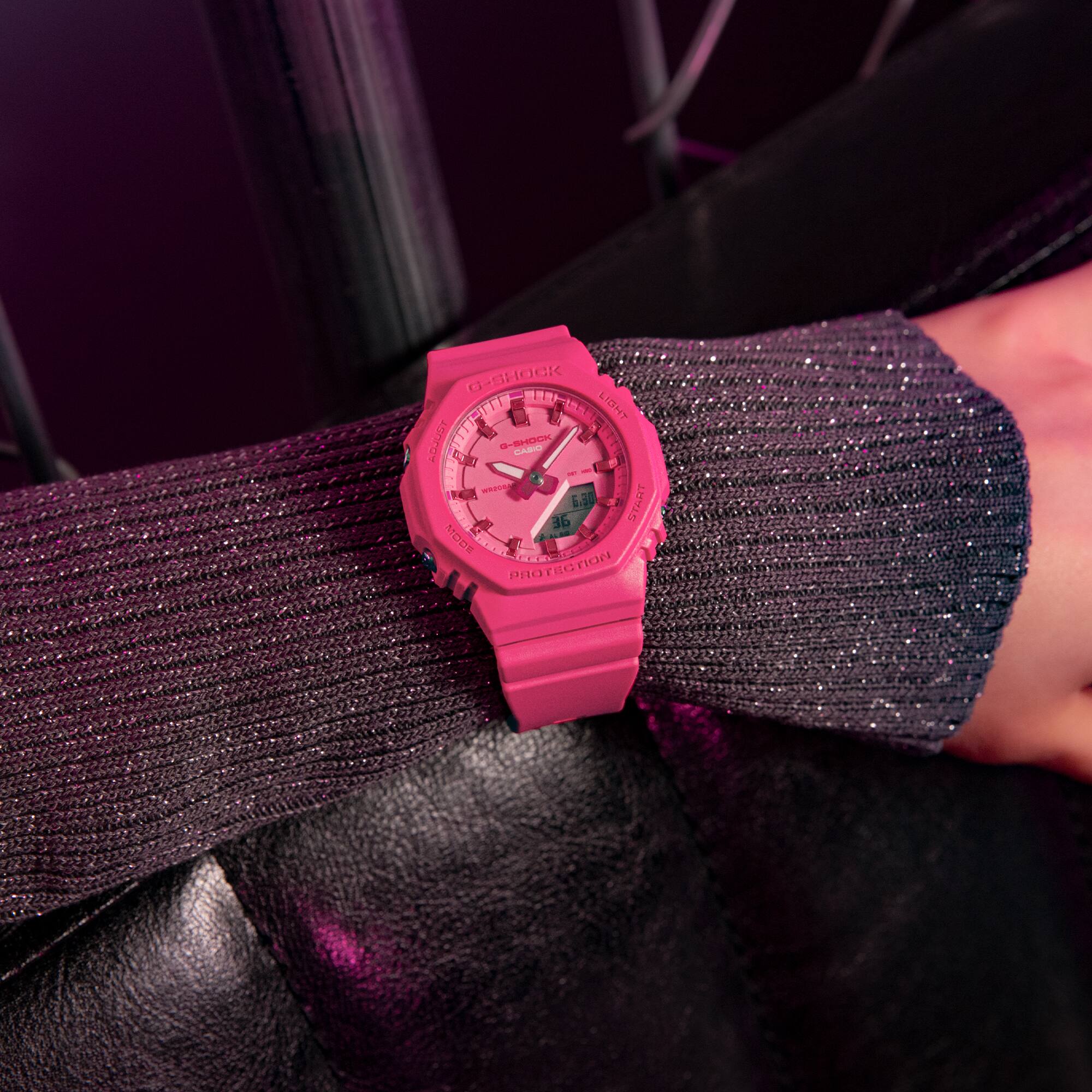 Casio Damen Armbanduhr G-Shock GMA-P2100PP-4AER analog digital Pink