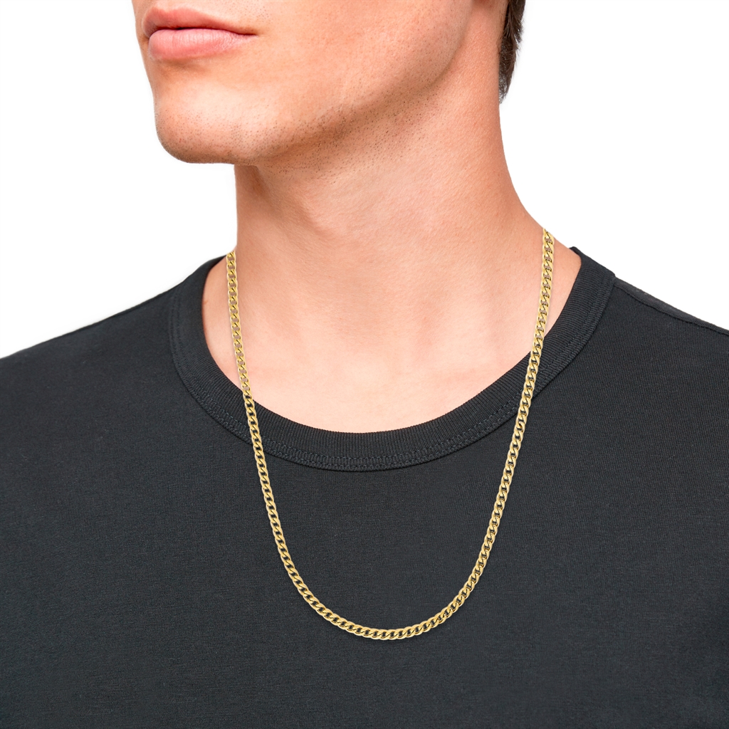 s.Oliver Herren Halskette 2033931 Edelstahl matt gelbgold IP