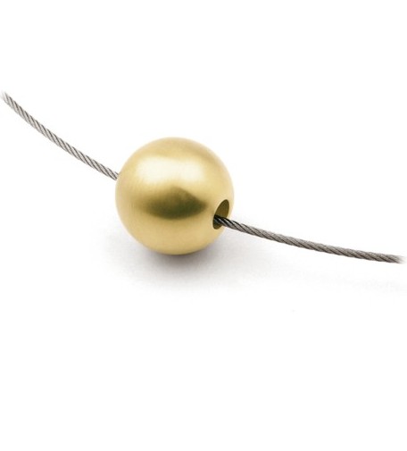 Boccia Damen Anhänger 0709-0214 Kugel Titan goldplattiert