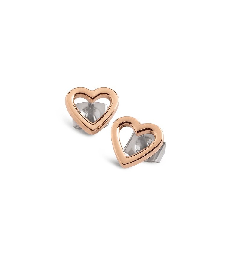 Boccia Damen Ohrstecker Herz 05029-03 Titan roségoldplattiert
