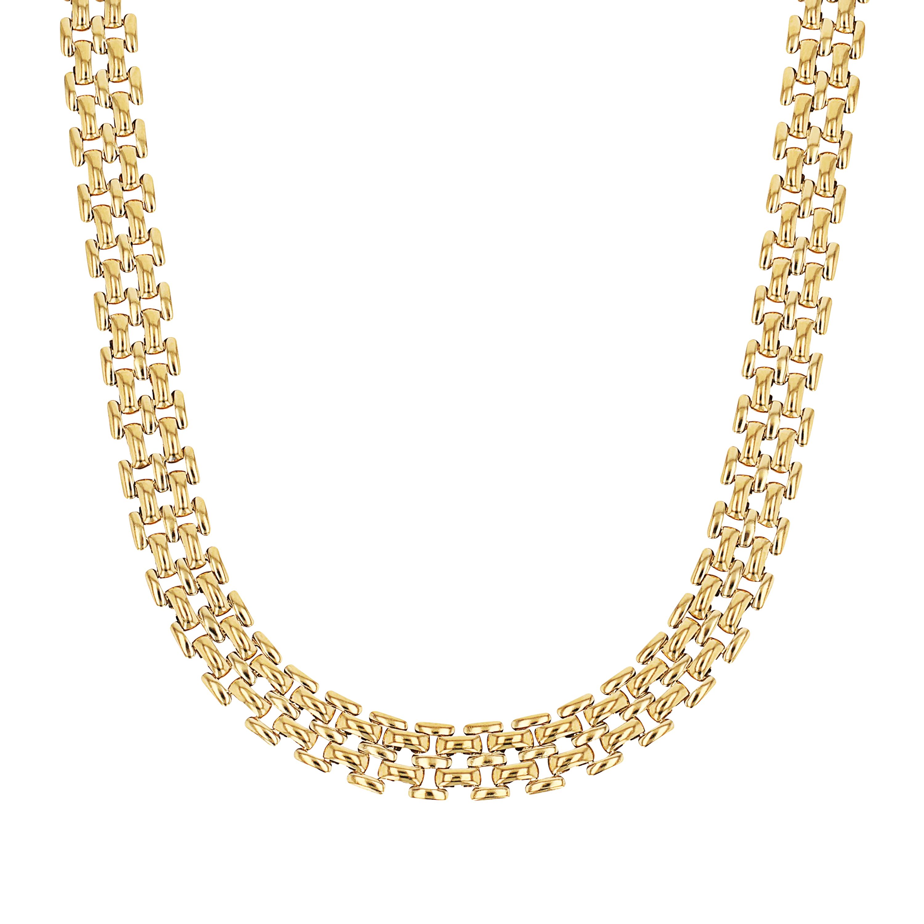 Tom Tailor Damen Collier 2101431 Edelstahl Fantasiegliederung goldplattiert