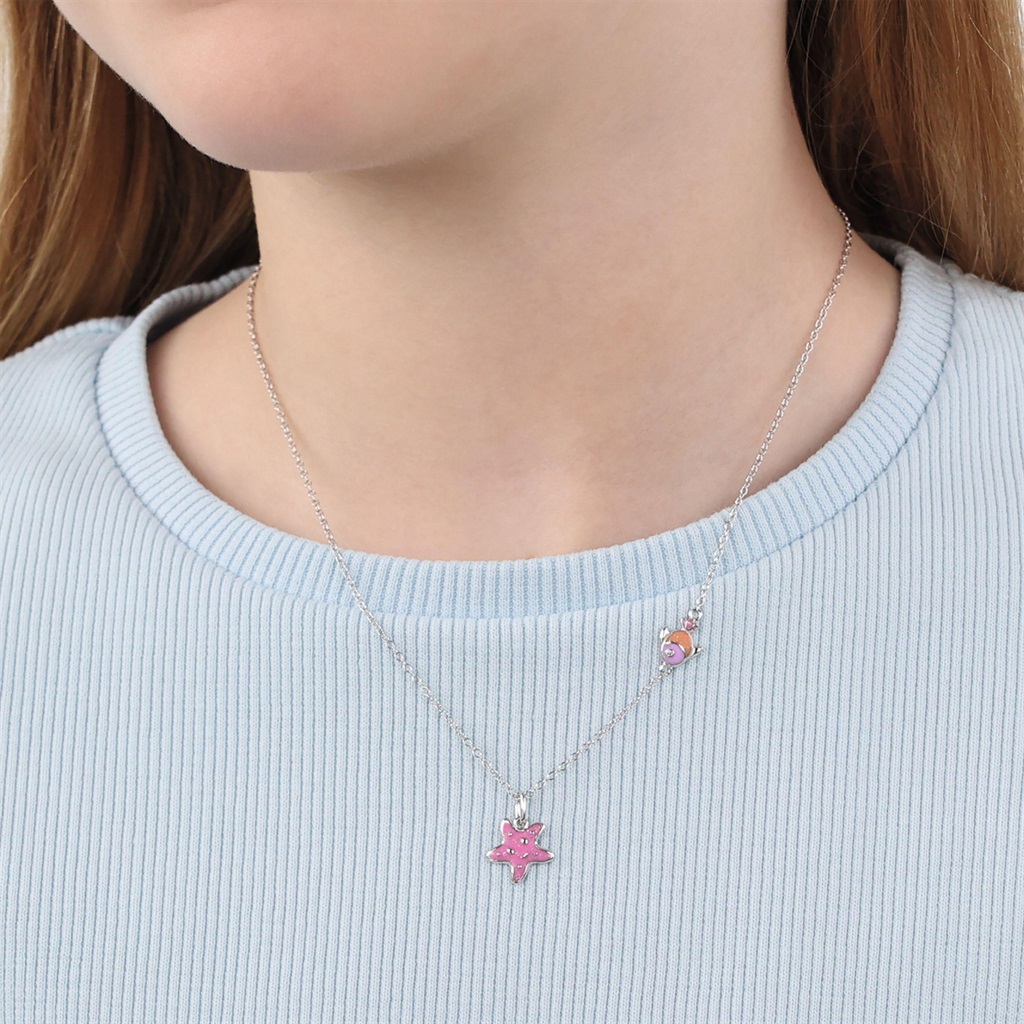 Lillifee Mädchen Halskette 2101017 mit Anhänger Fisch und Seestern Silber 925