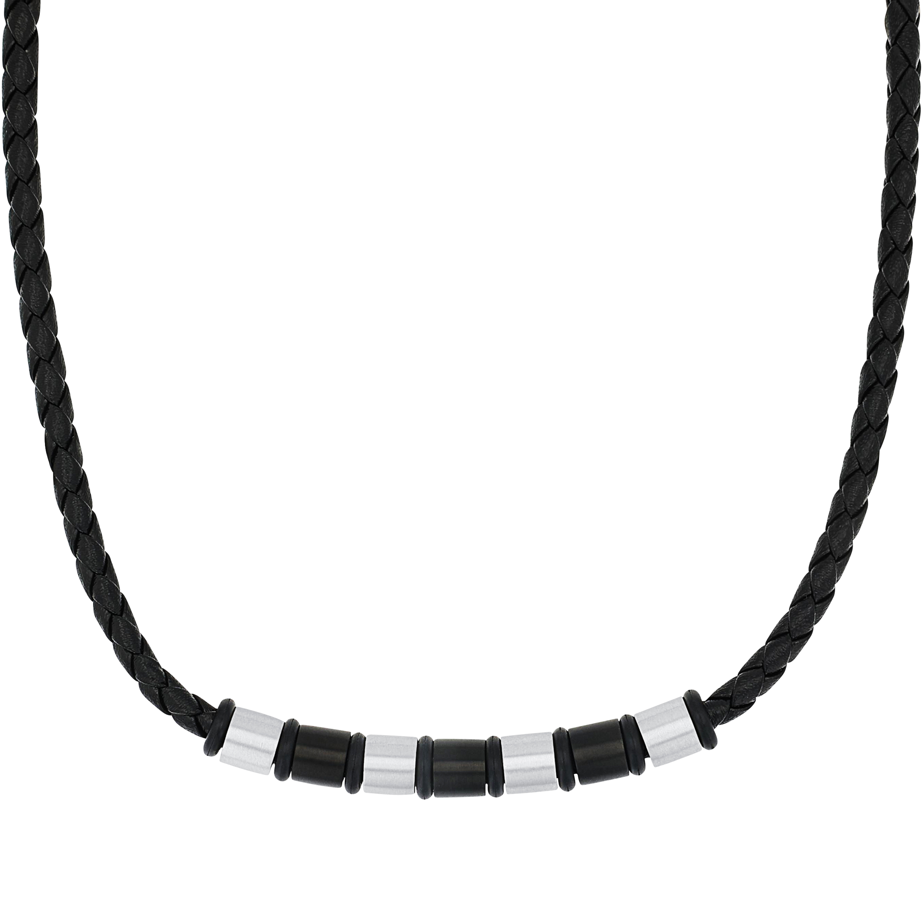 s.Oliver Herren Halskette 2039734 Leder schwarz Edelstahl