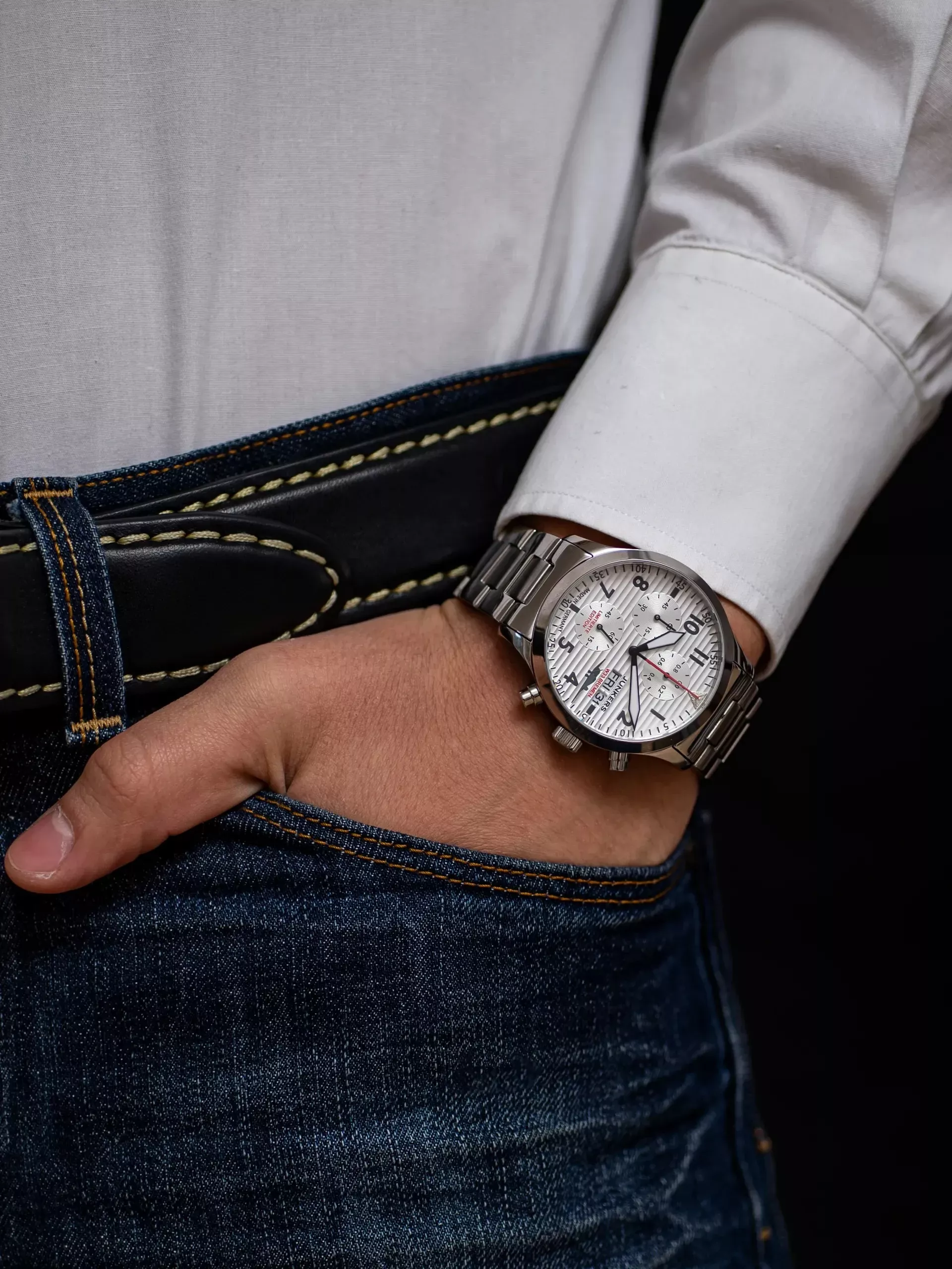 Junkers Herren Armbanduhr 9.14.02.03.M Chronograph W33 Bremen Limited Edition