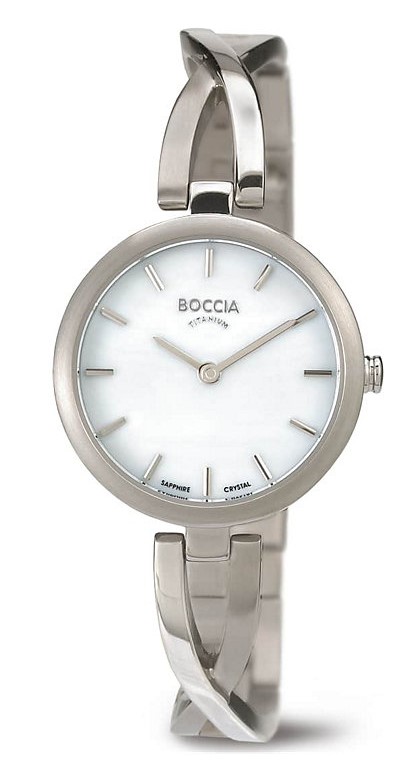 Boccia Damen Armbanduhr Dress 3239-01 Reintitan mit Perlmutt-Zifferblatt