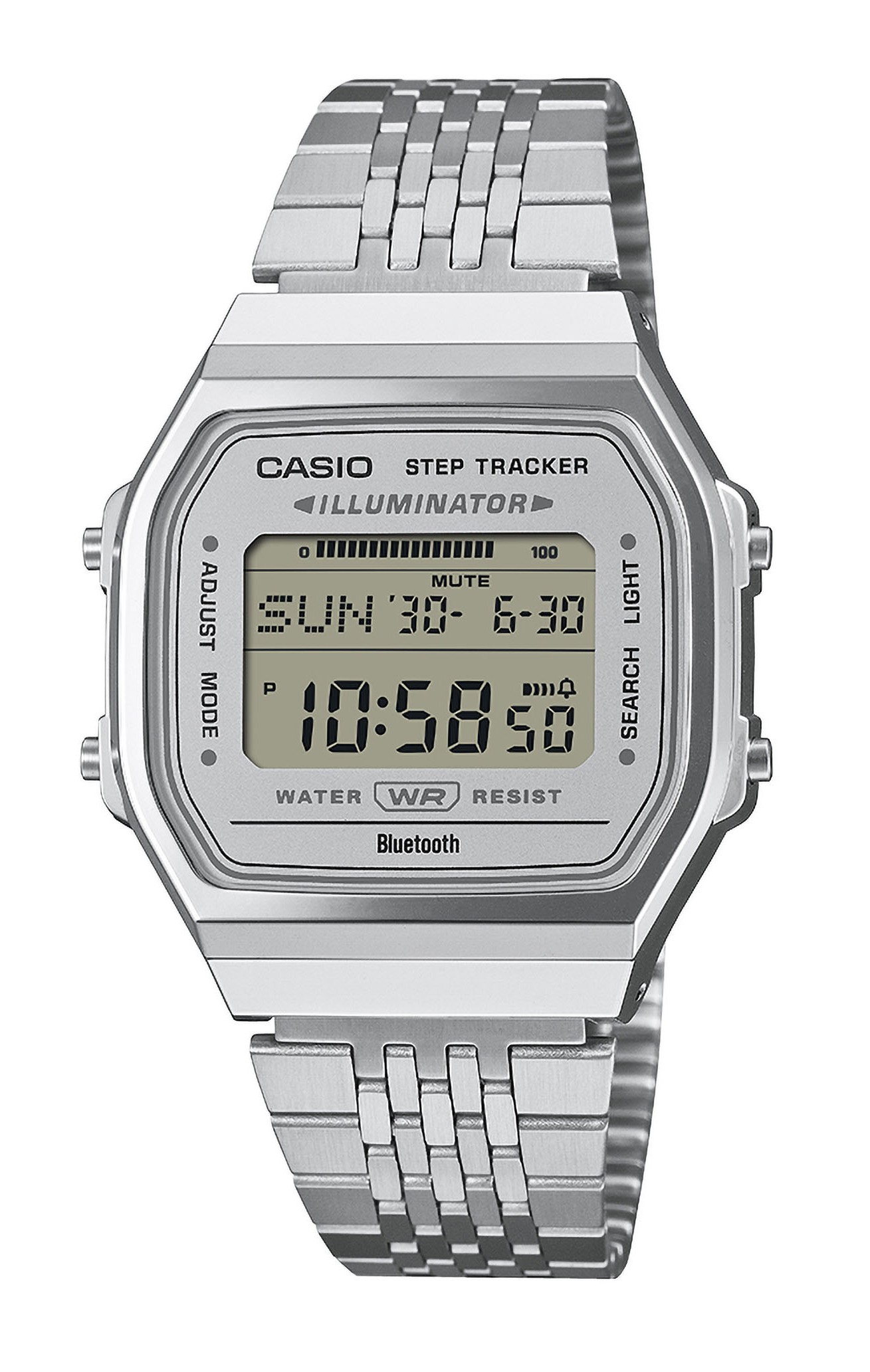 Casio Vintage Armbanduhr ABL-100WE-7AEF Bluetooth® digital mit Schrittzähler