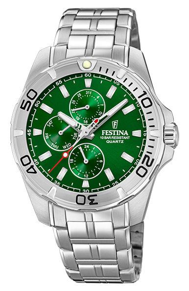 Festina Herren Armbanduhr Multifunktion F20445/7 Edelstahl