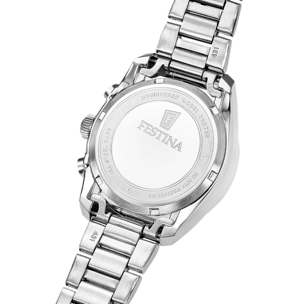 Festina Armbanduhr F20609/6 Boyfriend Chronograph - Edelstahl, Hellblau