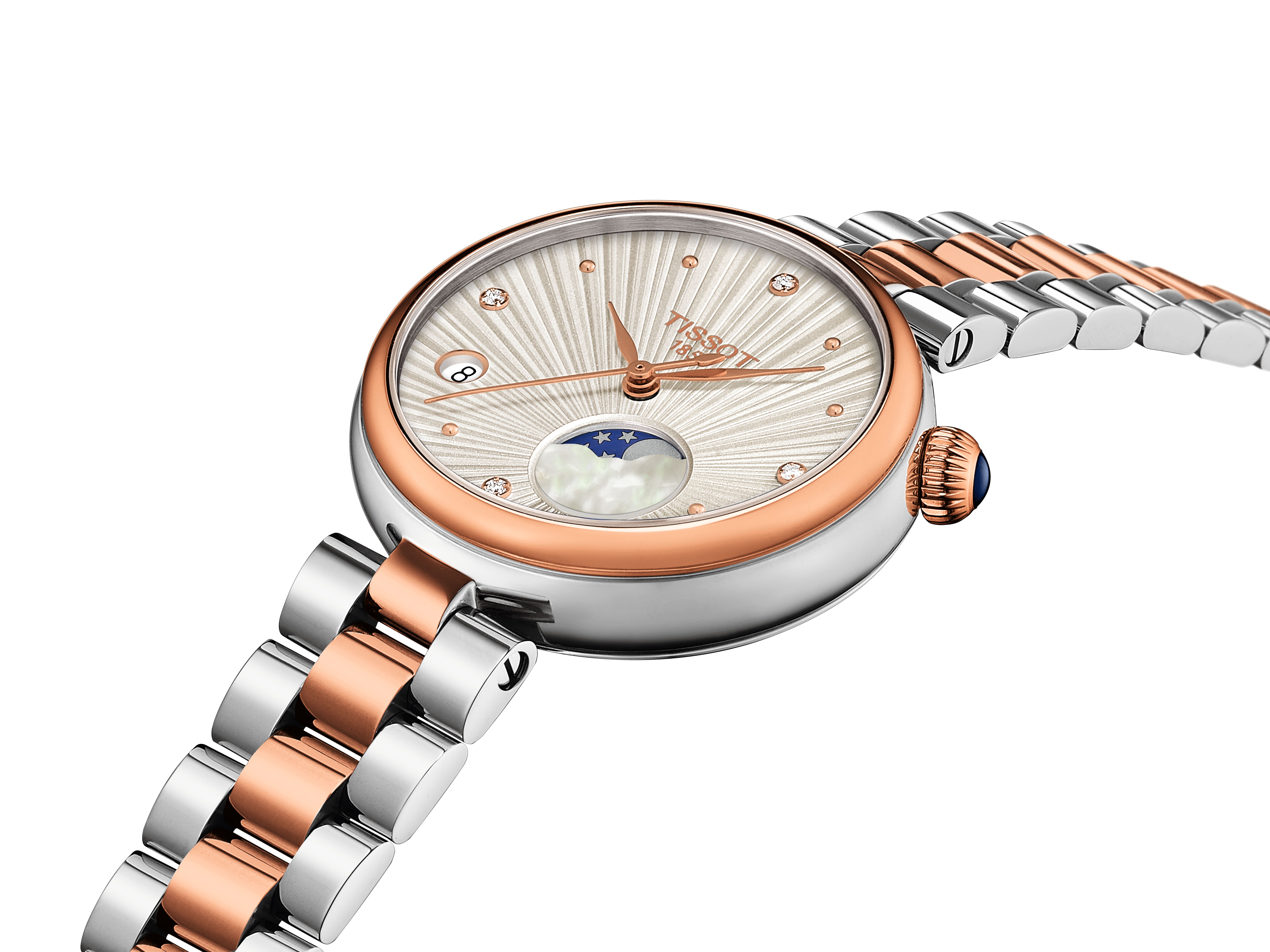 Tissot Damen Armbanduhr T152.223.22.036.00 Desir 29,6mm mit Mondphase und Diamanten