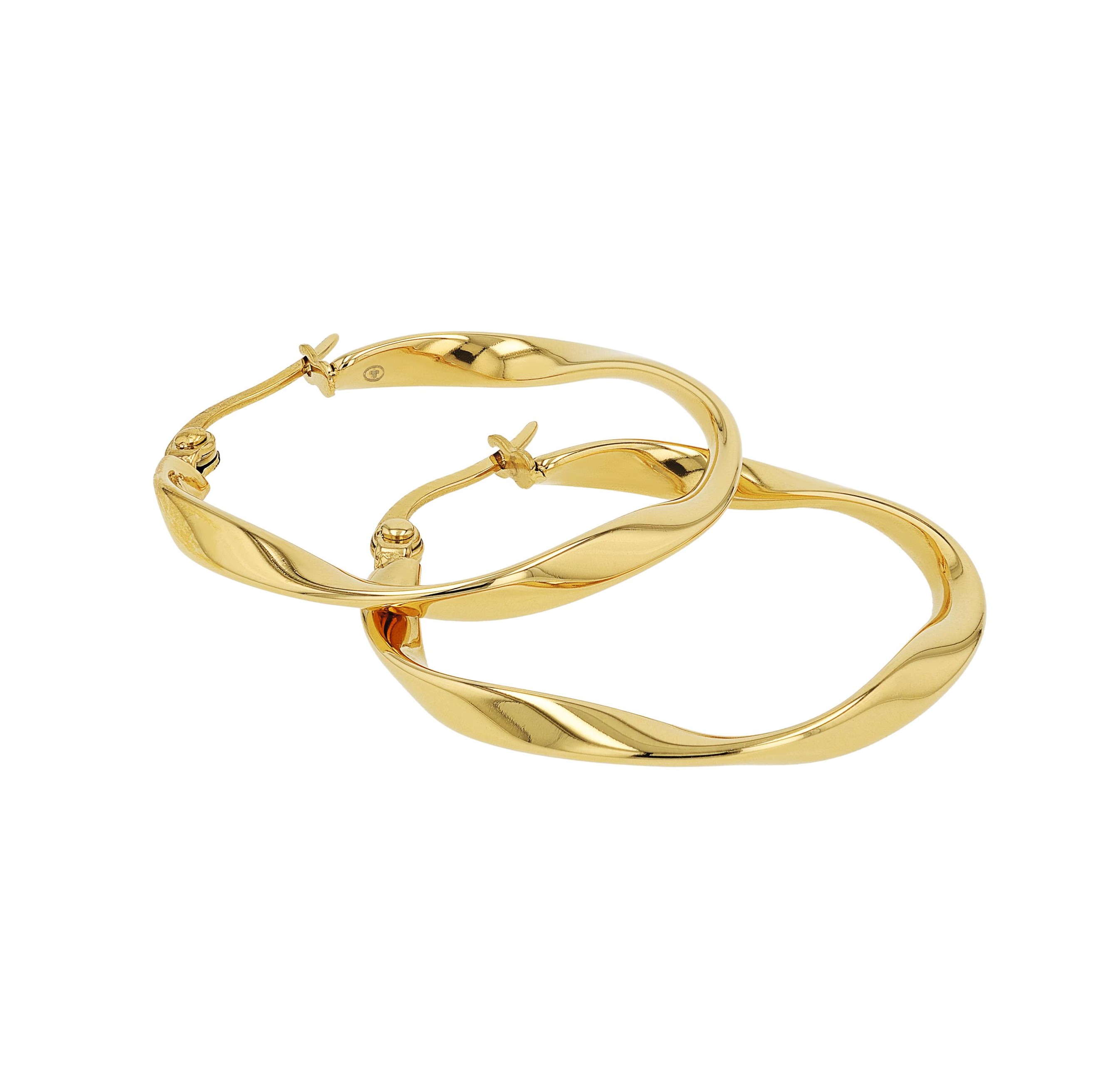 Tom Tailor Damen Creolen 2101339 Edelstahl goldplattiert