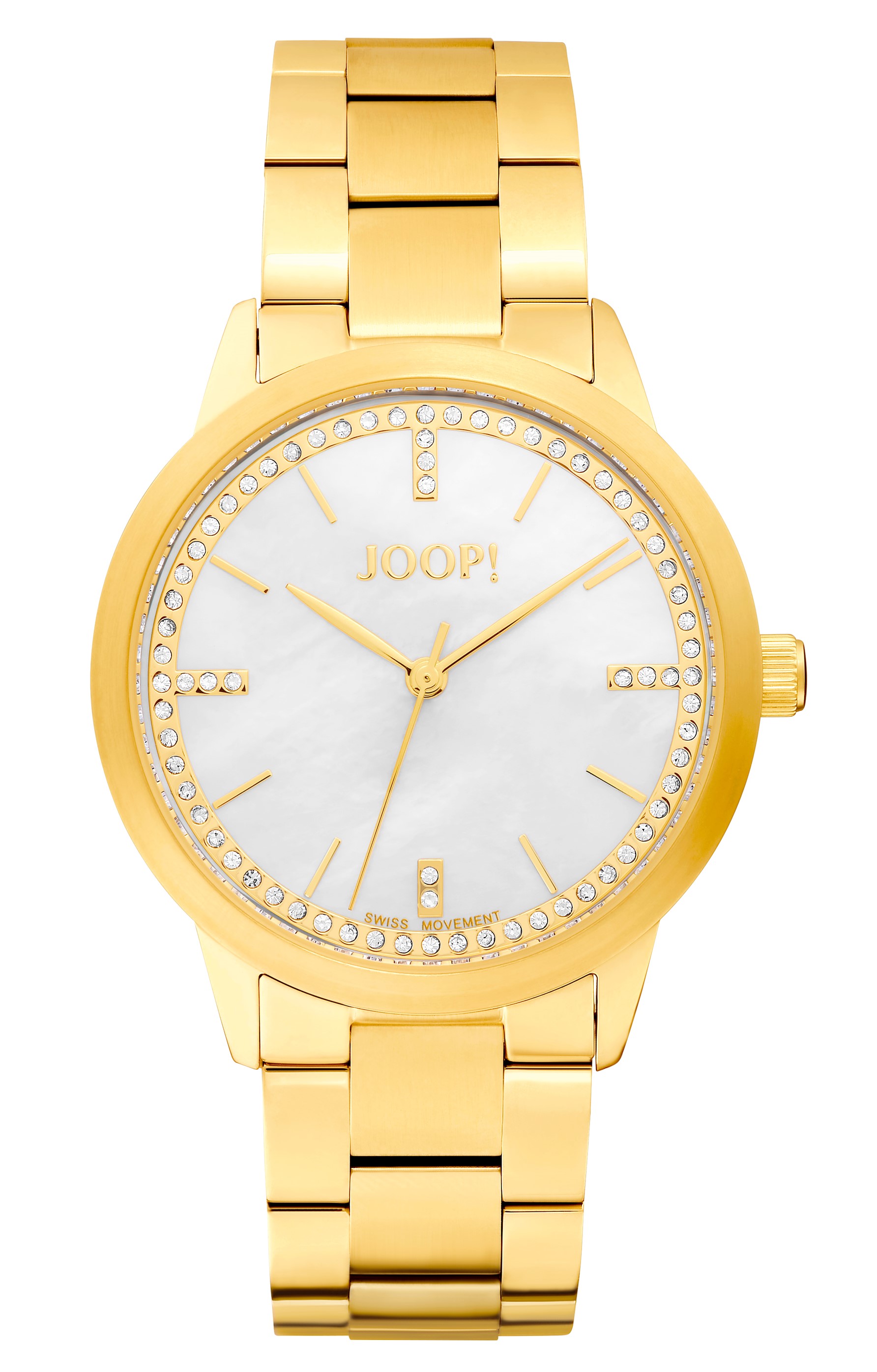 JOOP! Damen Armbanduhr 2035602 gelbgold IP Zirkonia