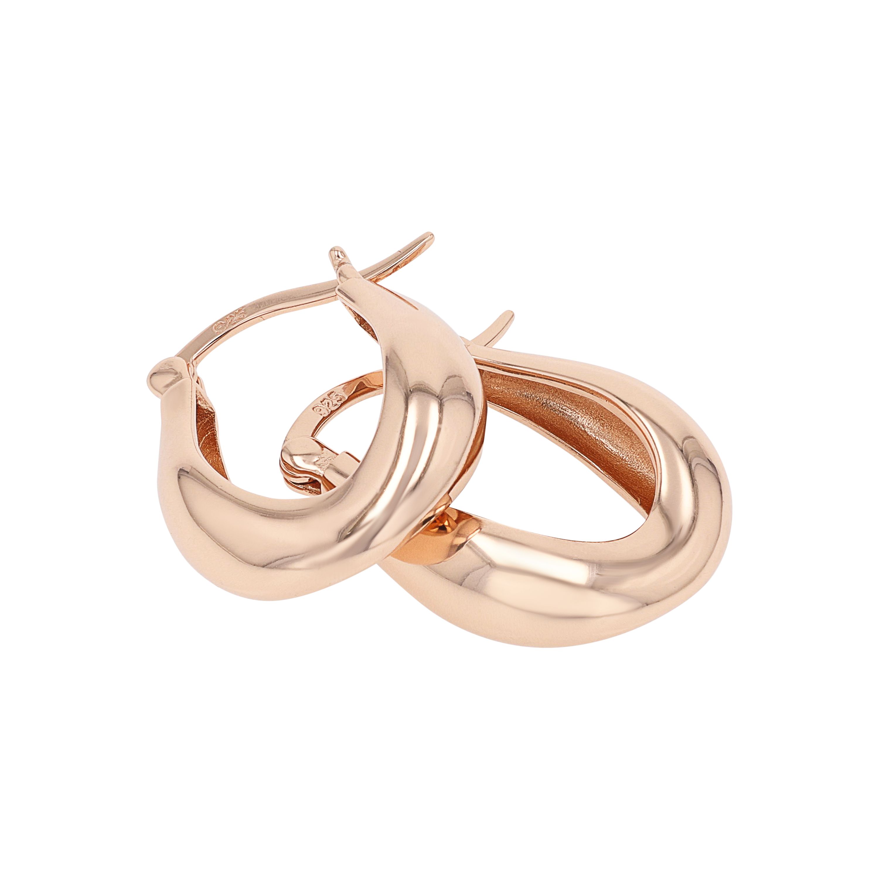 Tom Tailor Damen Creolen 2101240 Silber 925 rosévergoldet
