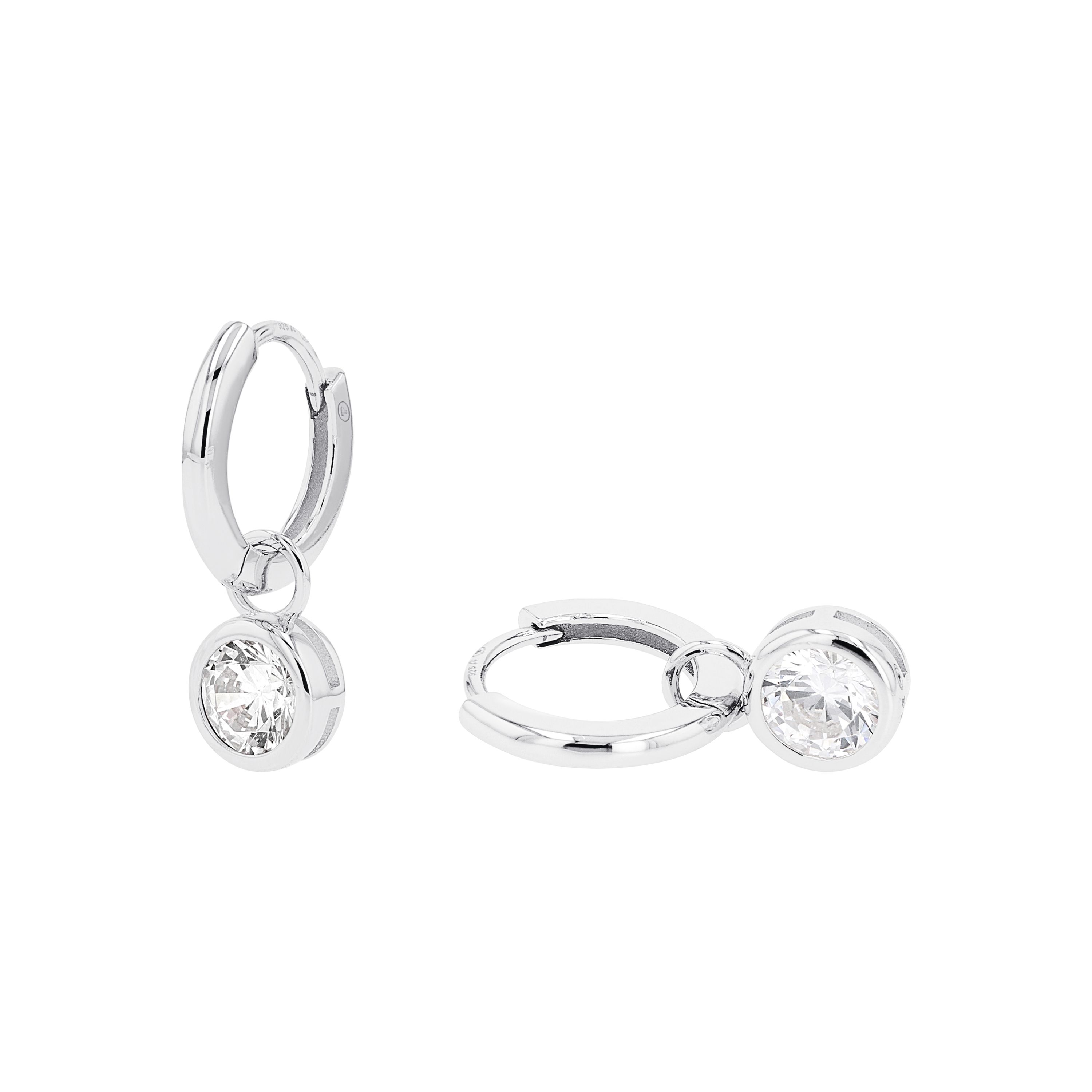 Tom Tailor Damen Creolen 2101237 Silber 925 mit Einhänger synth. Zirkonia