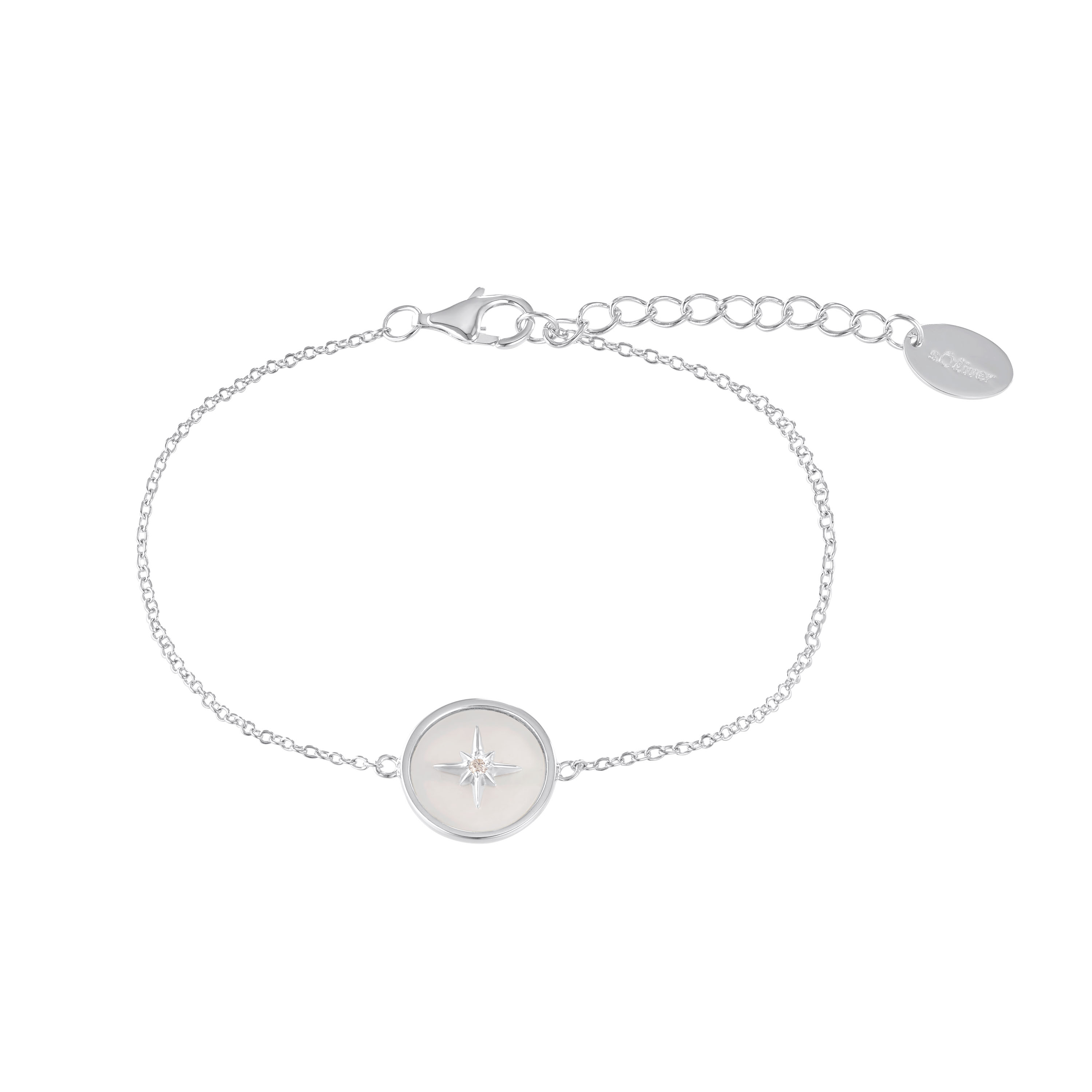 s.Oliver Damen Armband 2036866 Perlmutt 925/- Polarstern Silber