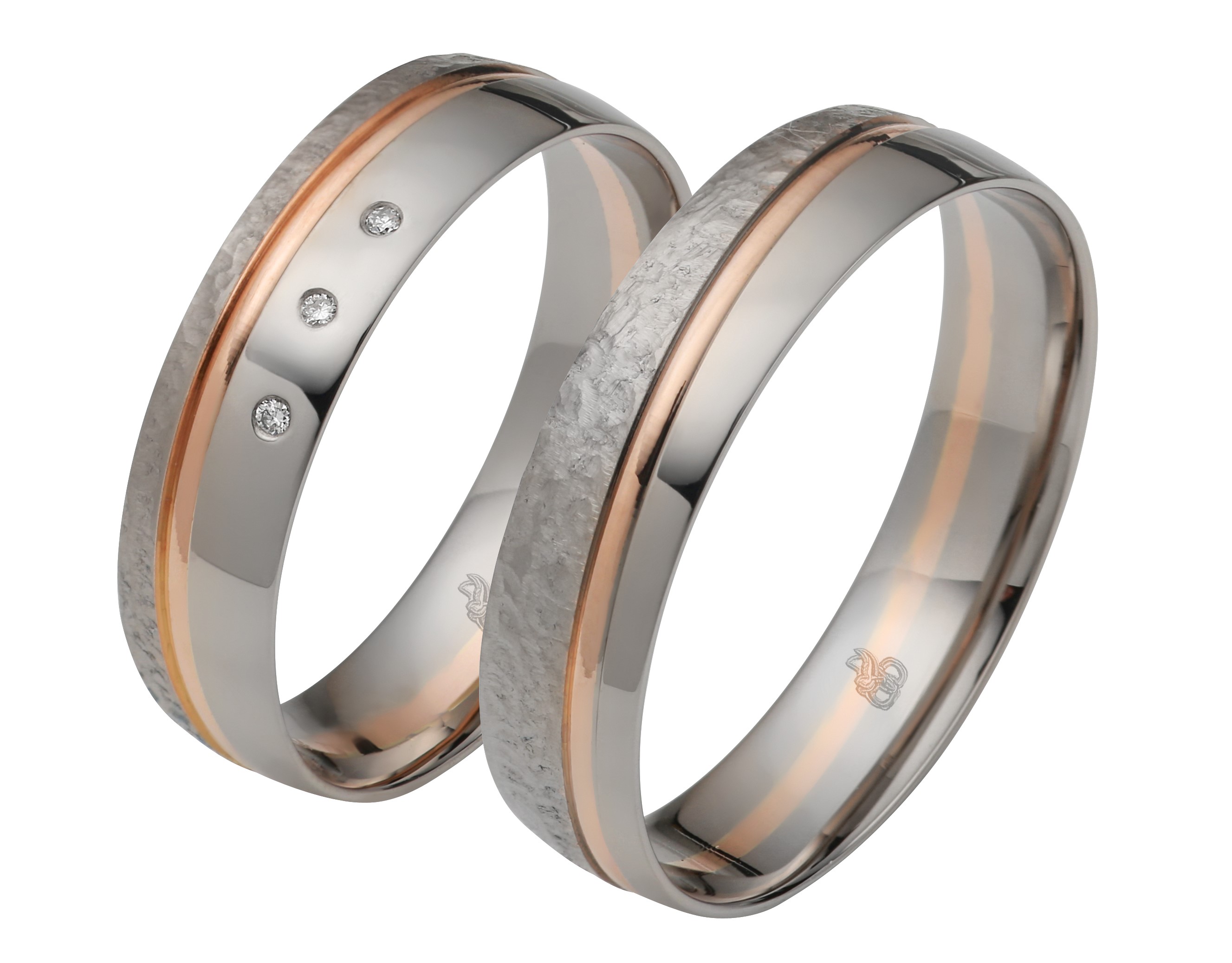 Eheringe Trauringe First Modern Love 82-00005 83-00005 Palladium Rotgold