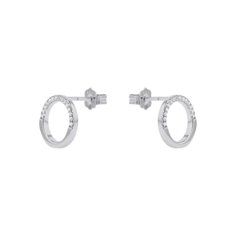 Tom Tailor Damen Ohrstecker Kreis 2100559 Silber 925 synth. Zirkonia