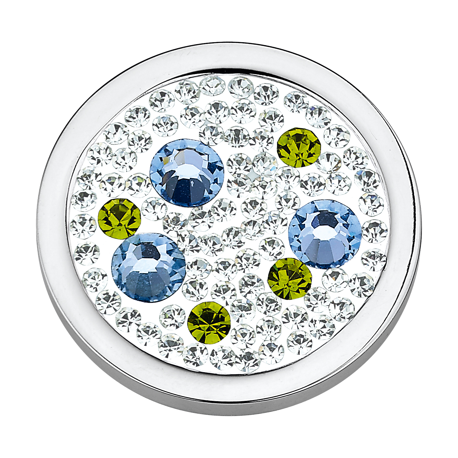CEM Coins CS035/CS036 Anhänger Kristall grün/blau