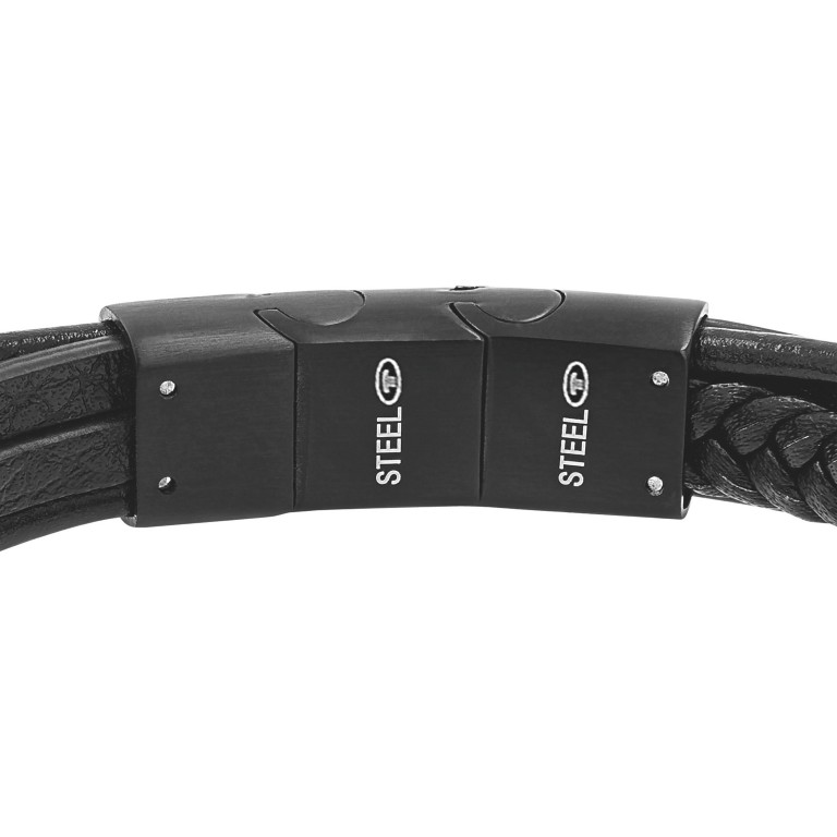 Tom Tailor Herren Armband 2100693 Leder schwarz