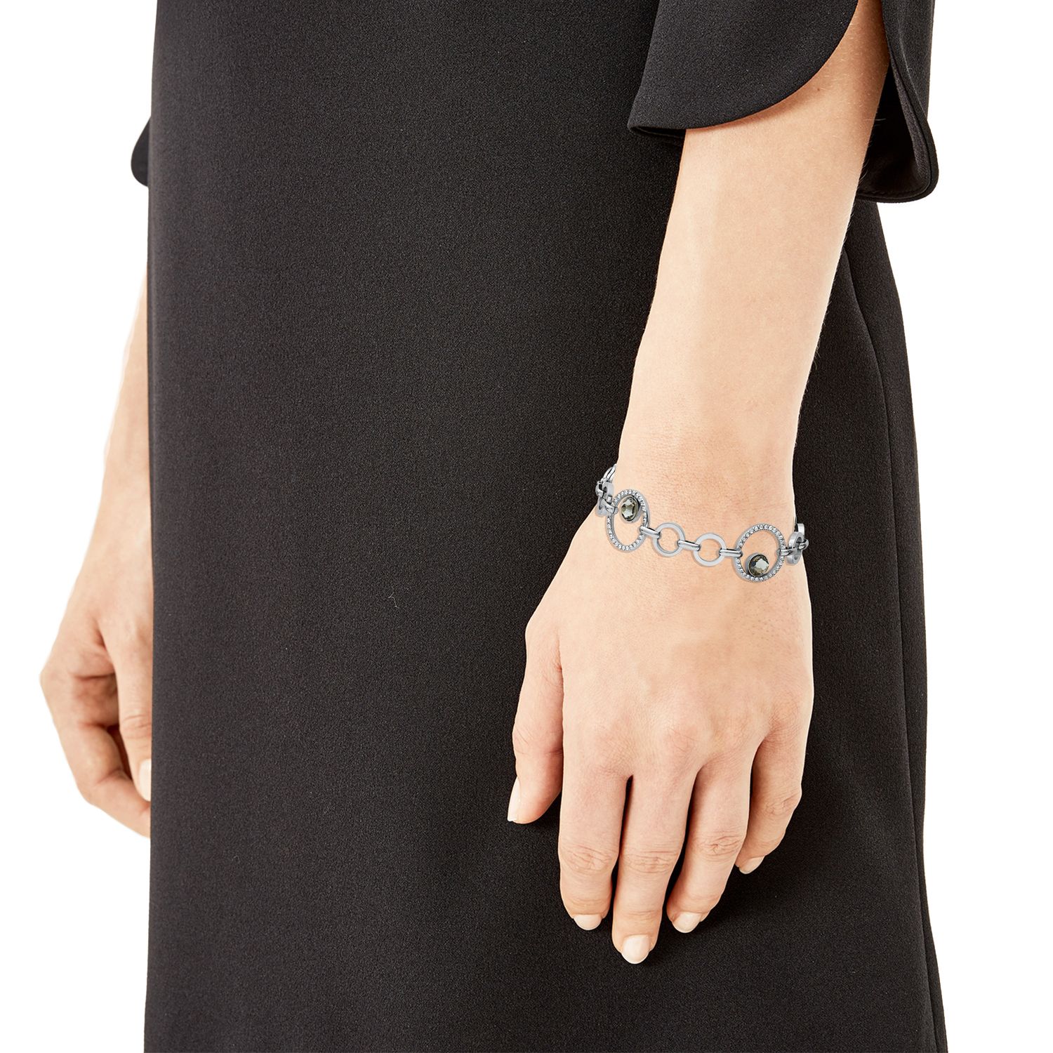 s.Oliver Damen Armband 2024268 Edelstahl mit synth. Kristallen