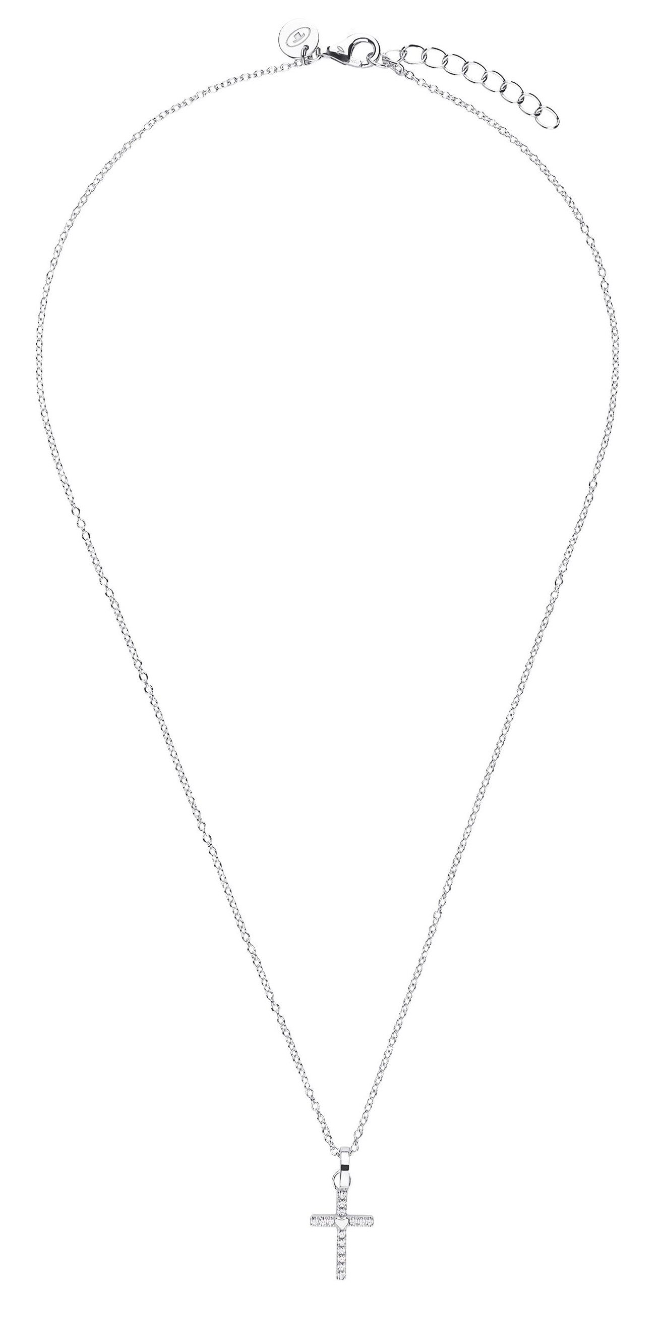 Tom Tailor Mädchen Halskette Kreuz 2101383 Silber 925 synth. Zirkonia