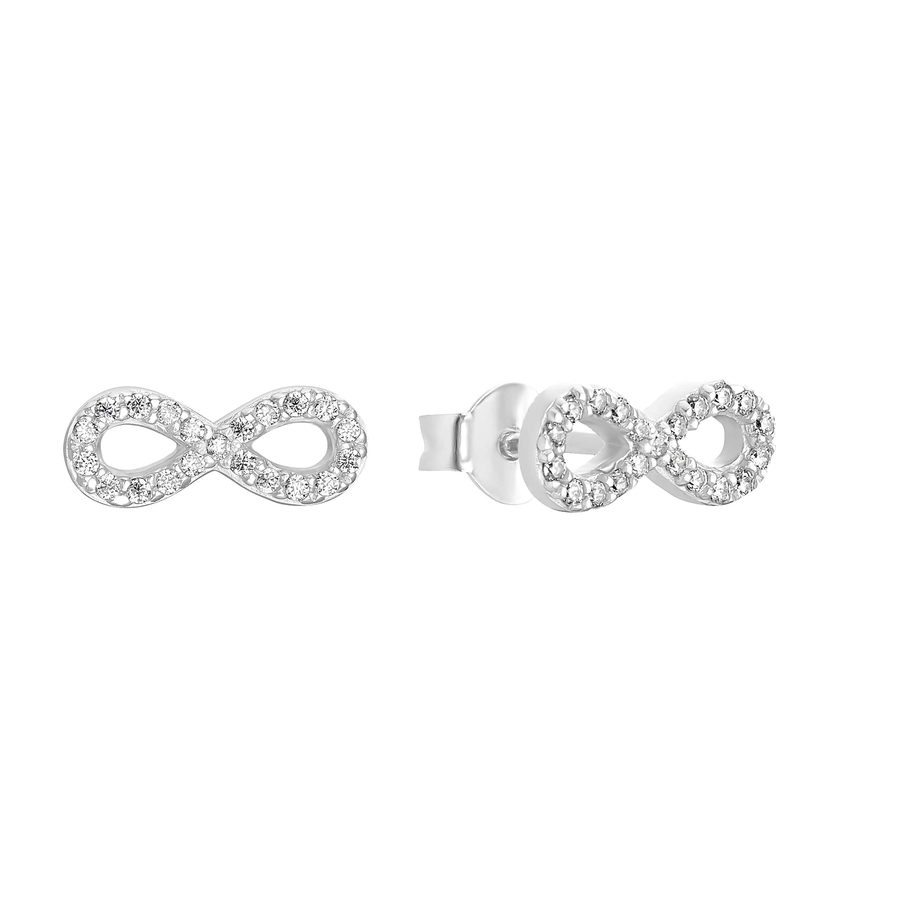 s.Oliver Damen Ohrstecker 2032884 Infinity Silber 925 synth. Zirkonia 