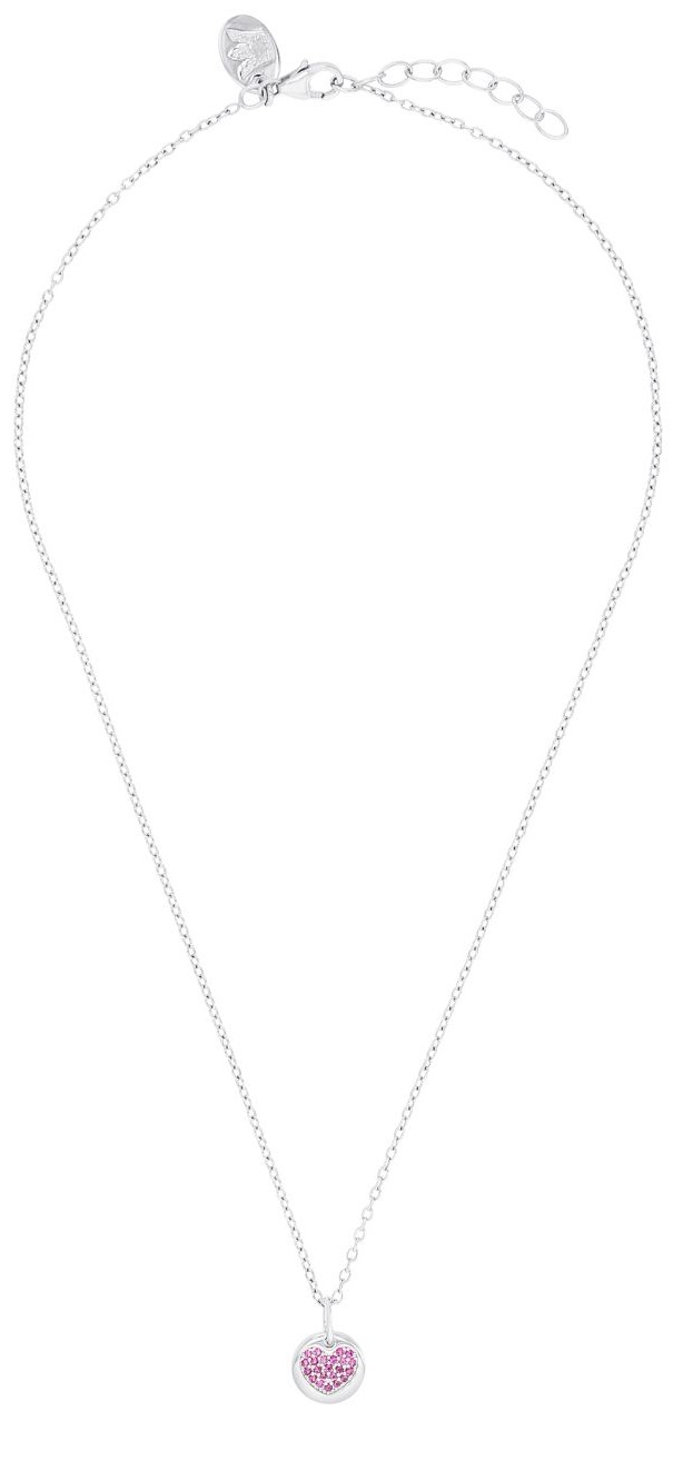 Lillifee Mädchen Halskette 2037921 Silber 925 Anhänger Herz Zirkonia pink