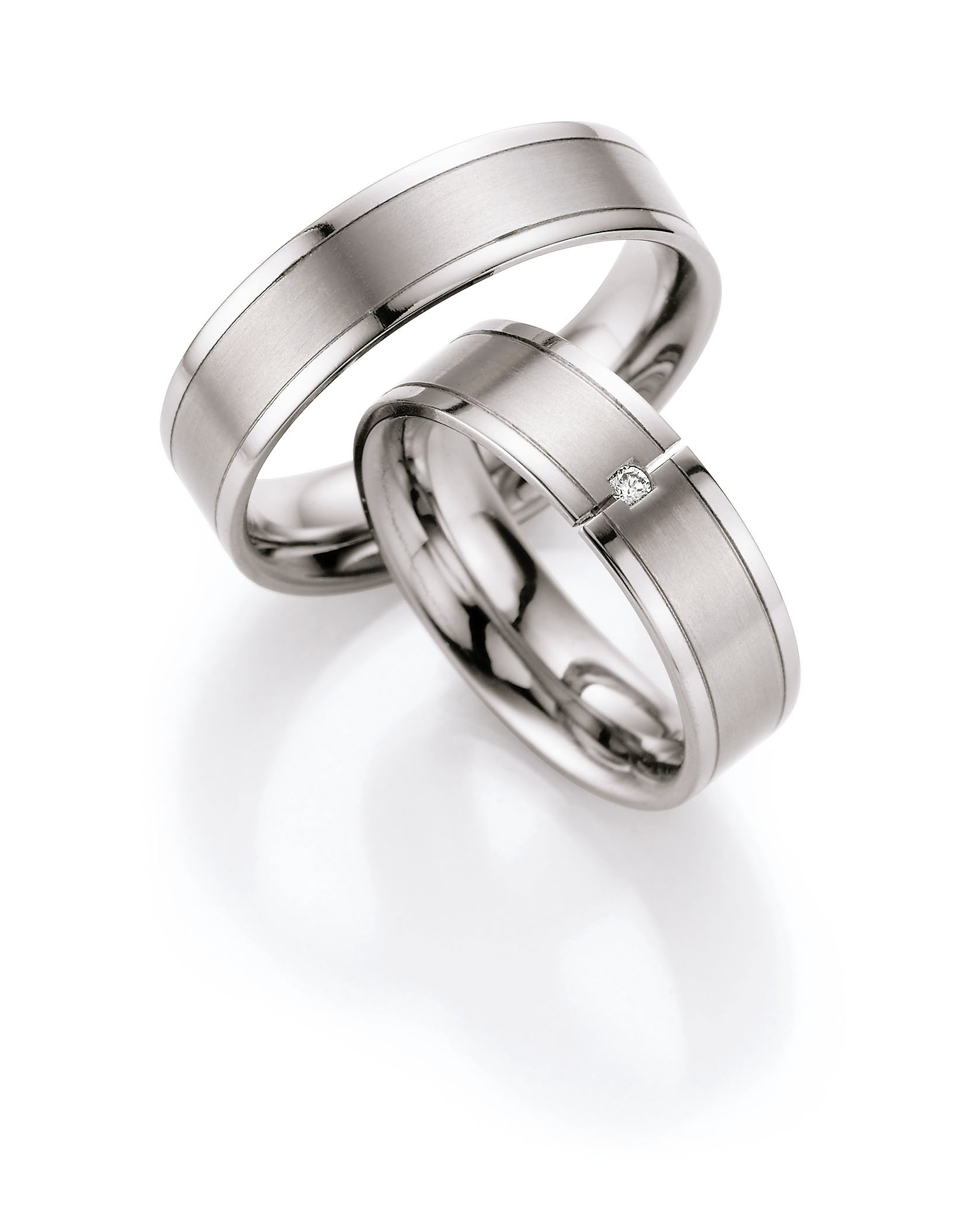 Eheringe Trauringe White Style Titan Brillant 77-07150 / 77-07150