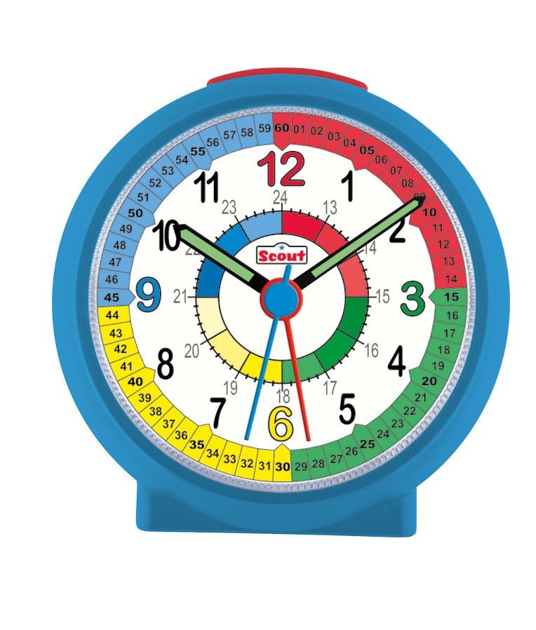 Scout Kinder Wecker 280001049 LearnTheTime hellblau rot