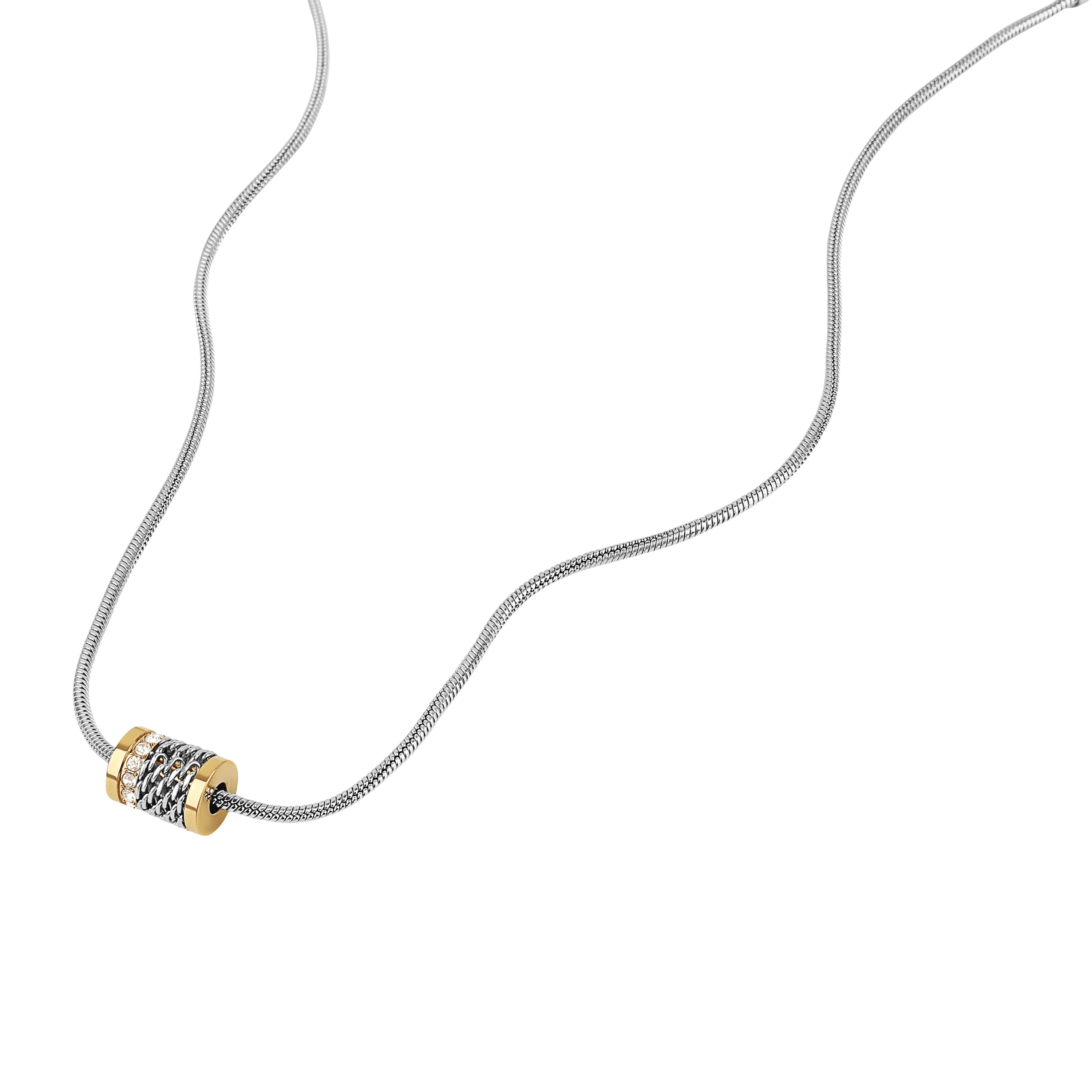 Tom Tailor Damen Halskette 2101288 Edelstahl Schlangengliederung mit Schmuck-Beads bicolor