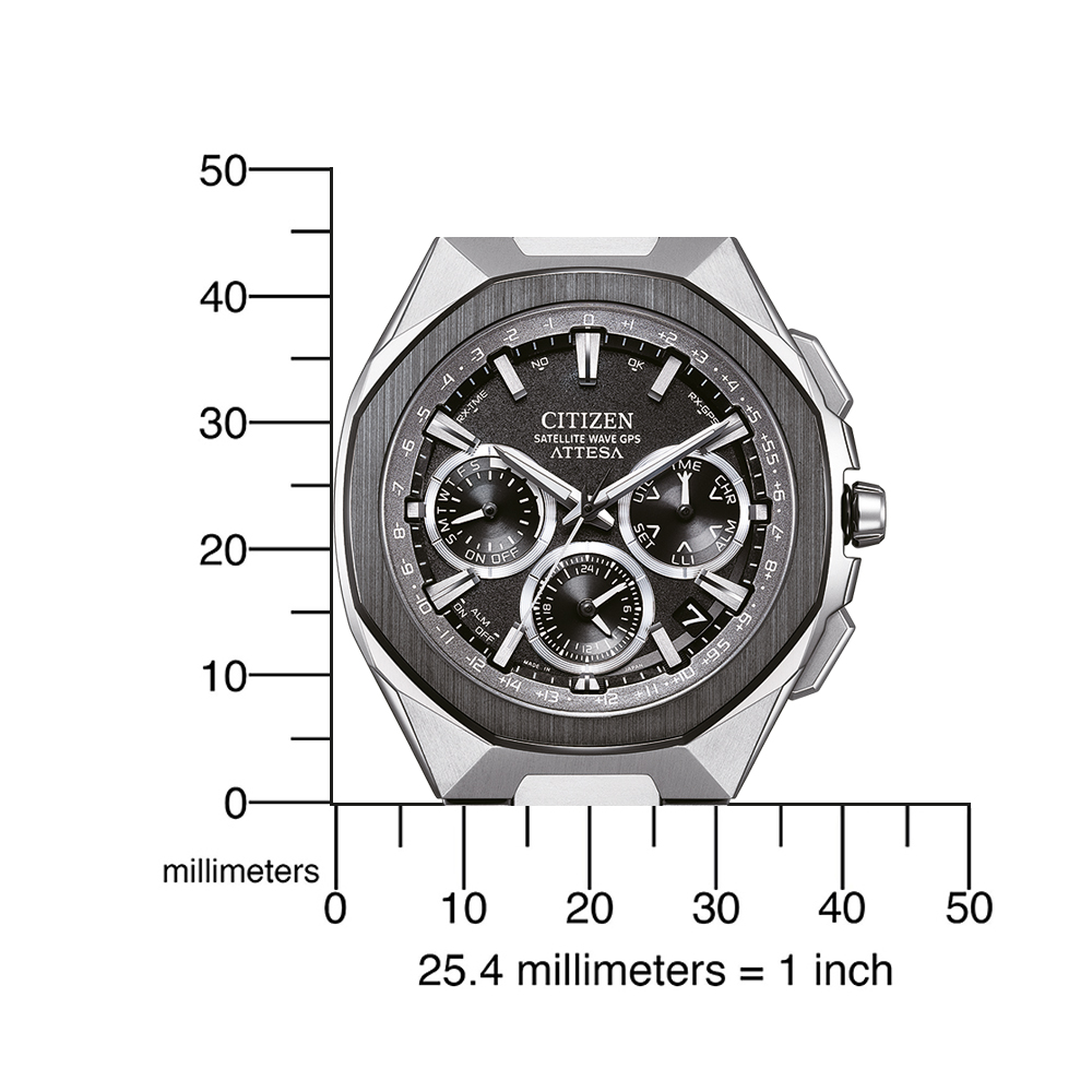 Citizen Herren Armbanduhr Attesa CC4104-53E Eco-Drive Satellite Wave GPS 