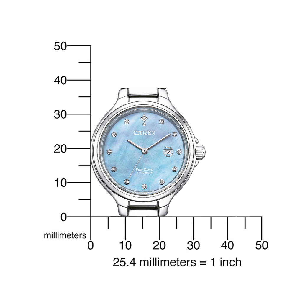 Citizen Damen Armbanduhr EW2680-84N Solar Eco Drive Titanium