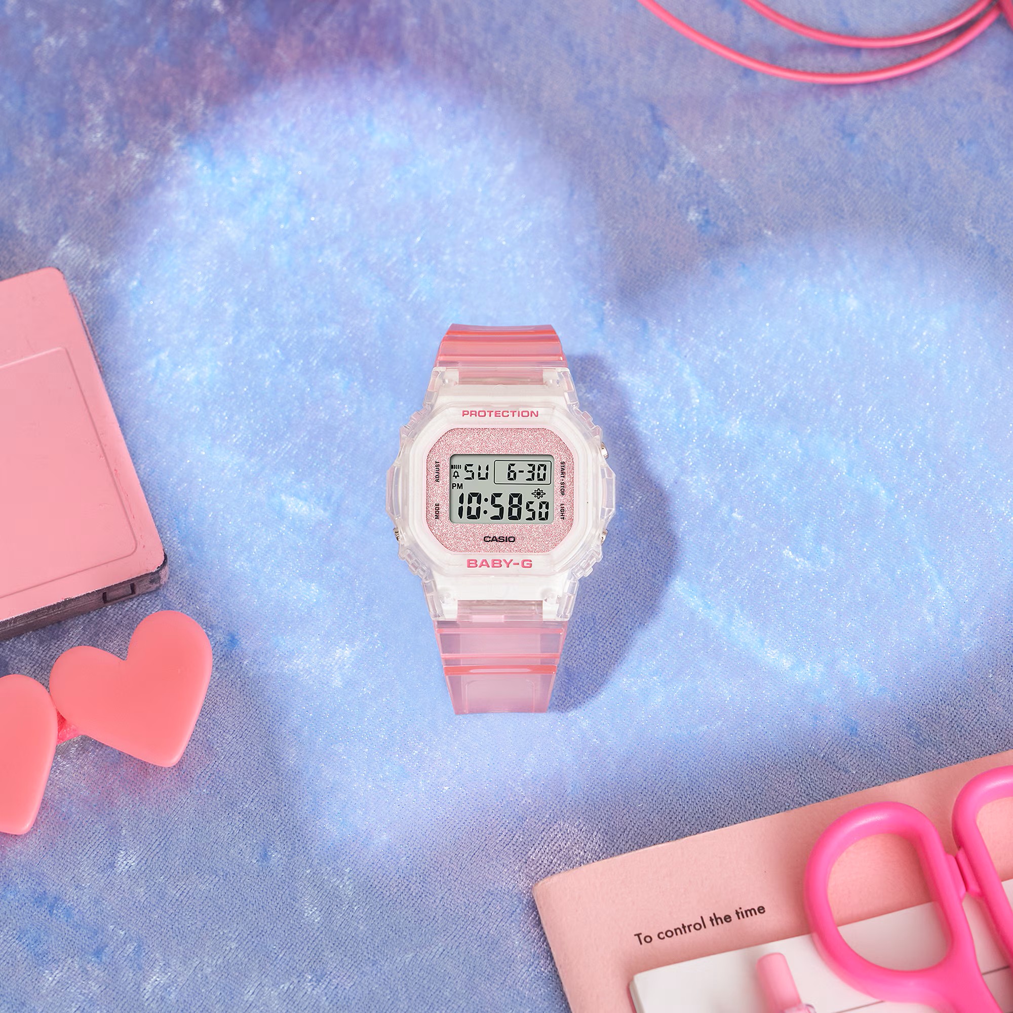 Casio Damen Armbanduhr BGD-565GC-4ER BABY-G Glitter rosa 