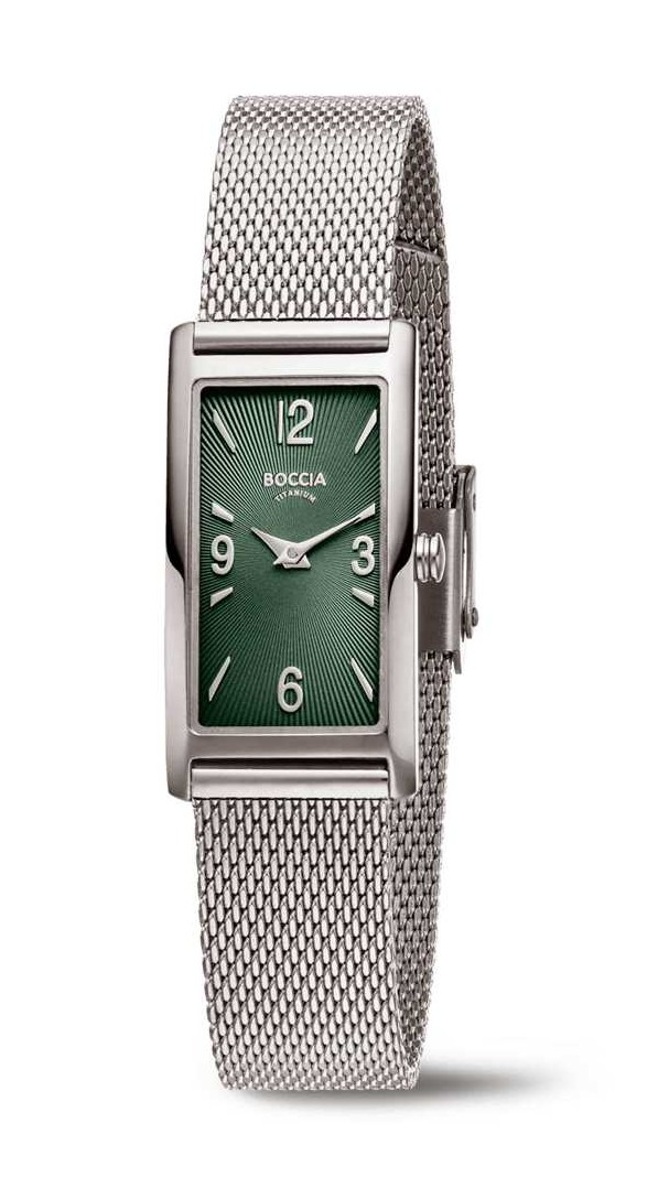 Boccia Damen Armbanduhr Style 3366-01 Titan mit Edelstahlmilanaiseband