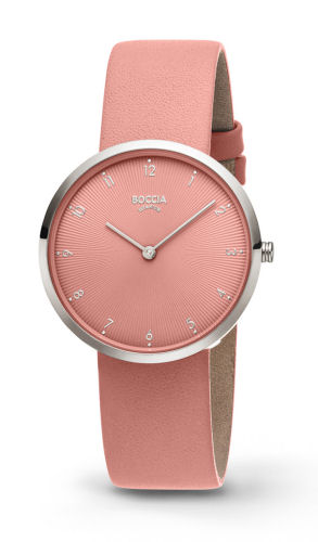 Boccia Damen Armbanduhr 3309-13 Trend Lederband lachsrosa